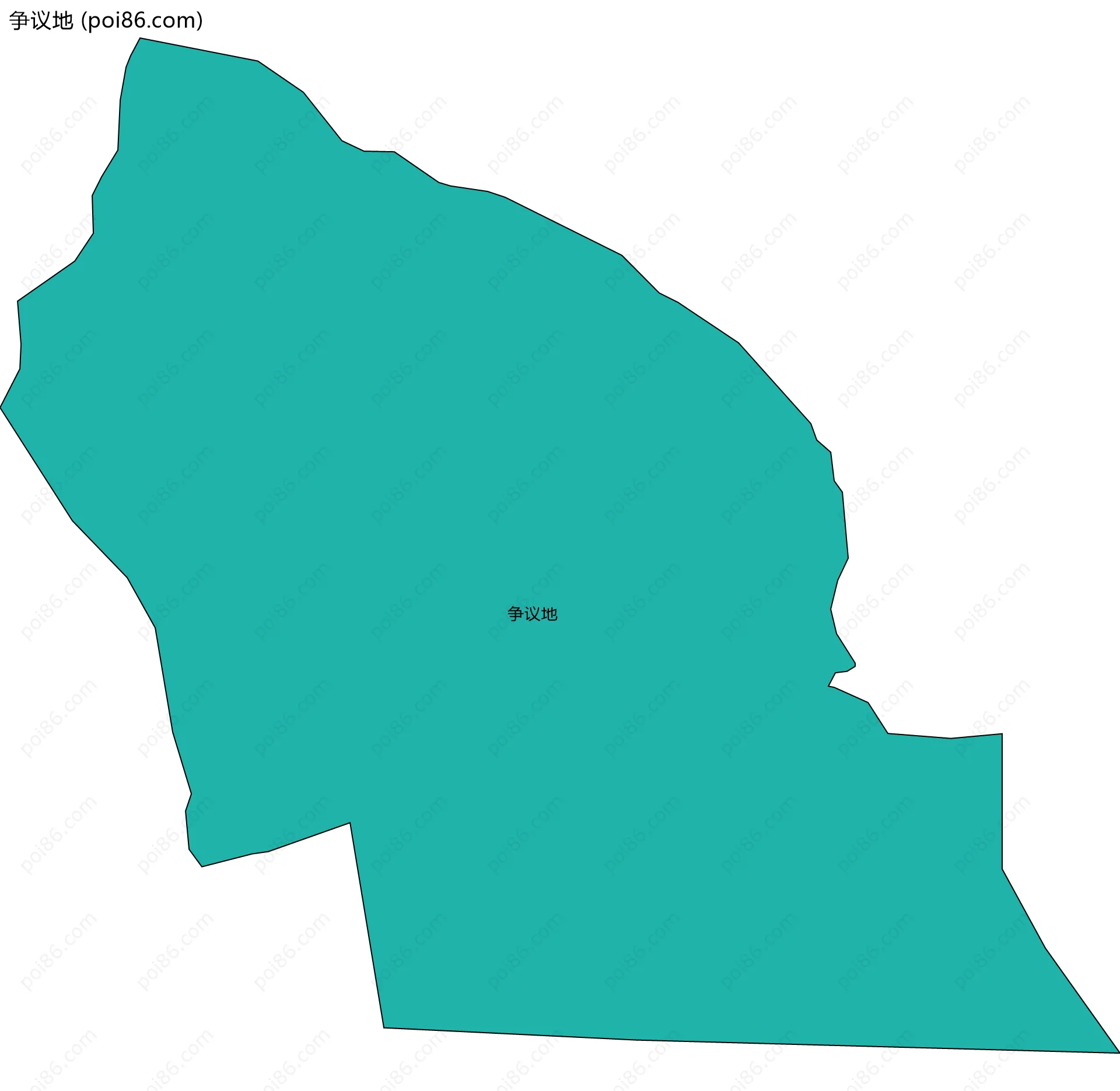 争议地边界地图