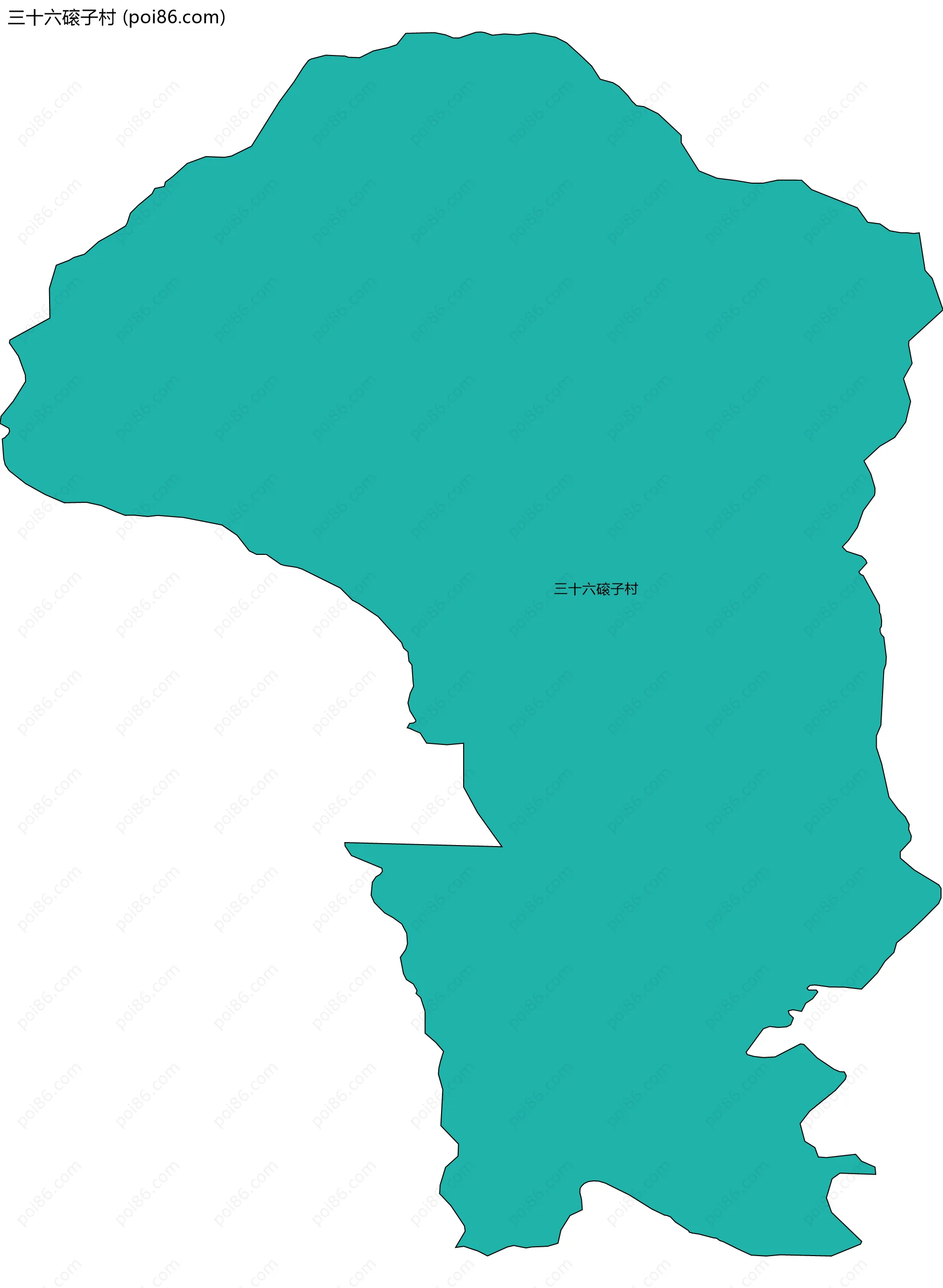 三十六磙子村边界地图