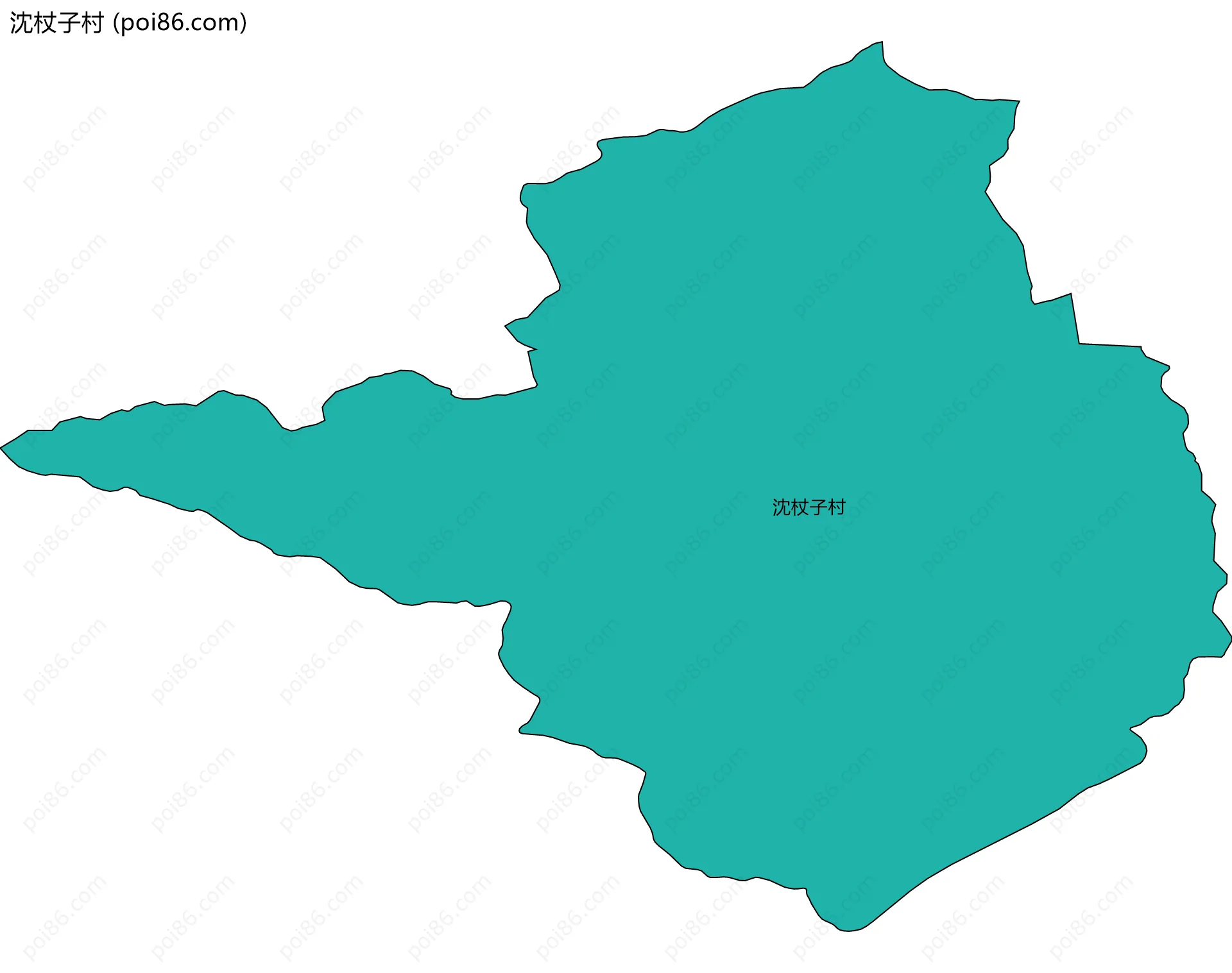 沈杖子村边界地图