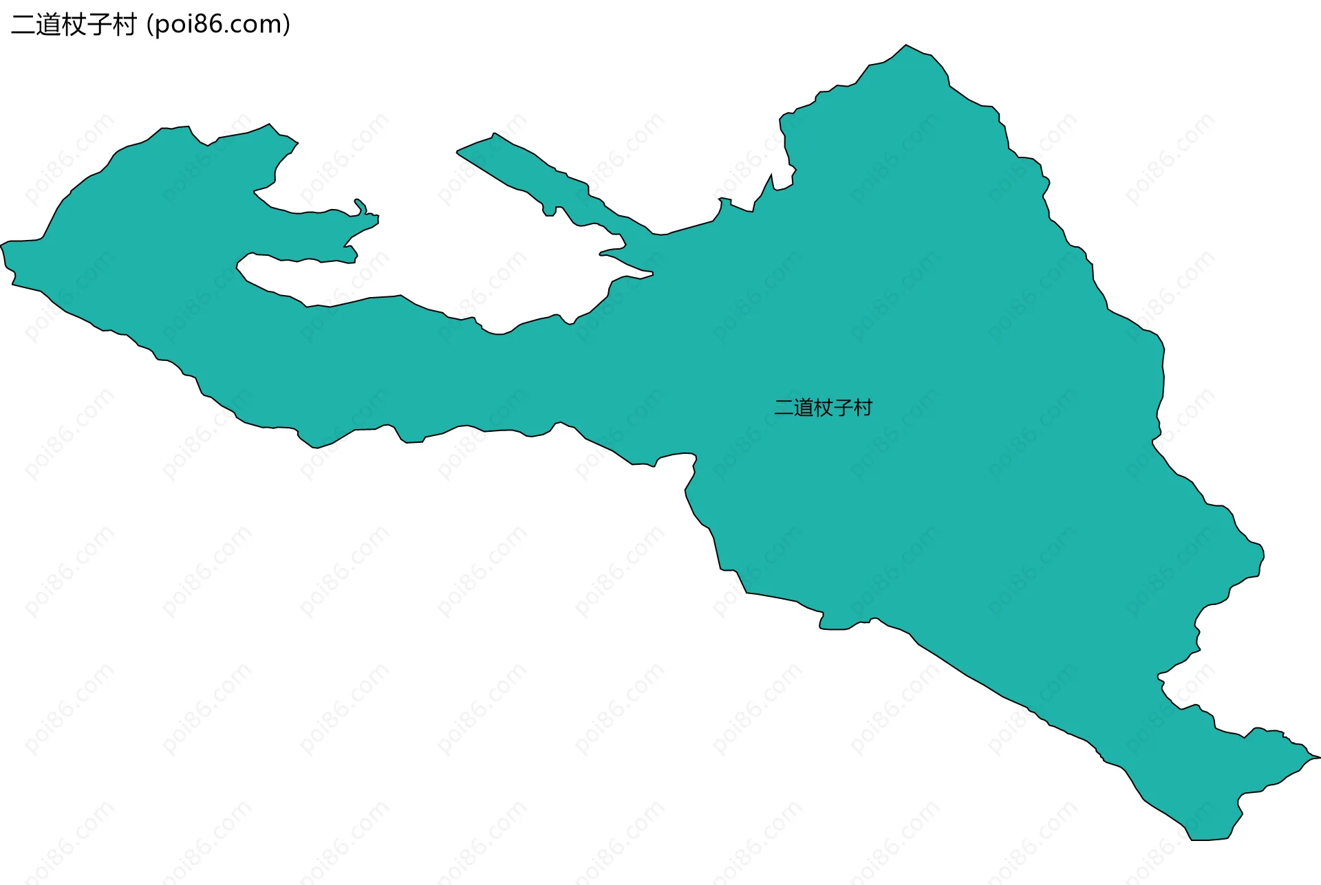 二道杖子村边界地图