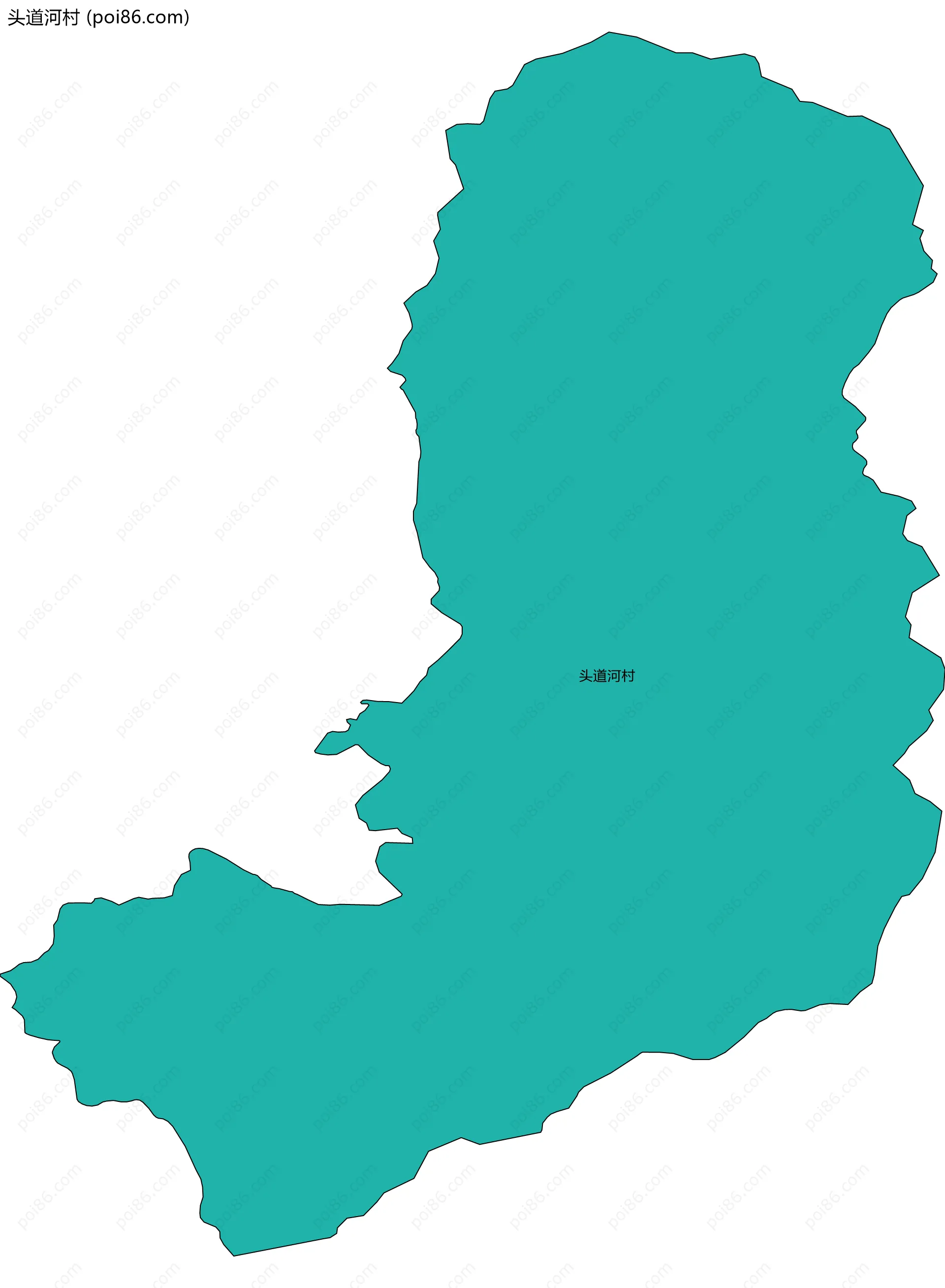 头道河村边界地图