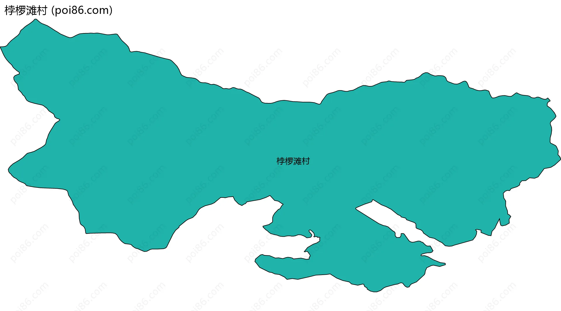 桲椤滩村边界地图