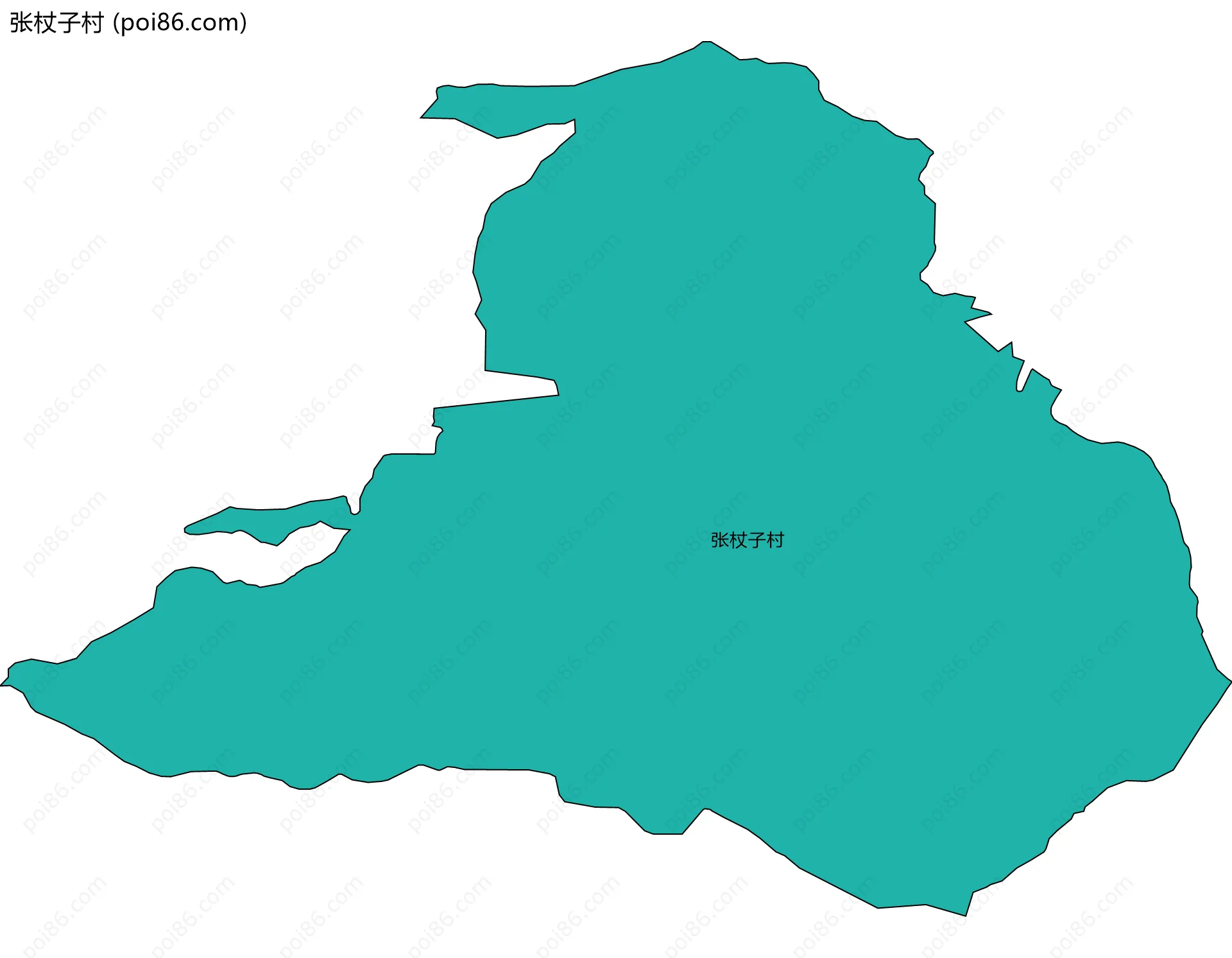 张杖子村边界地图