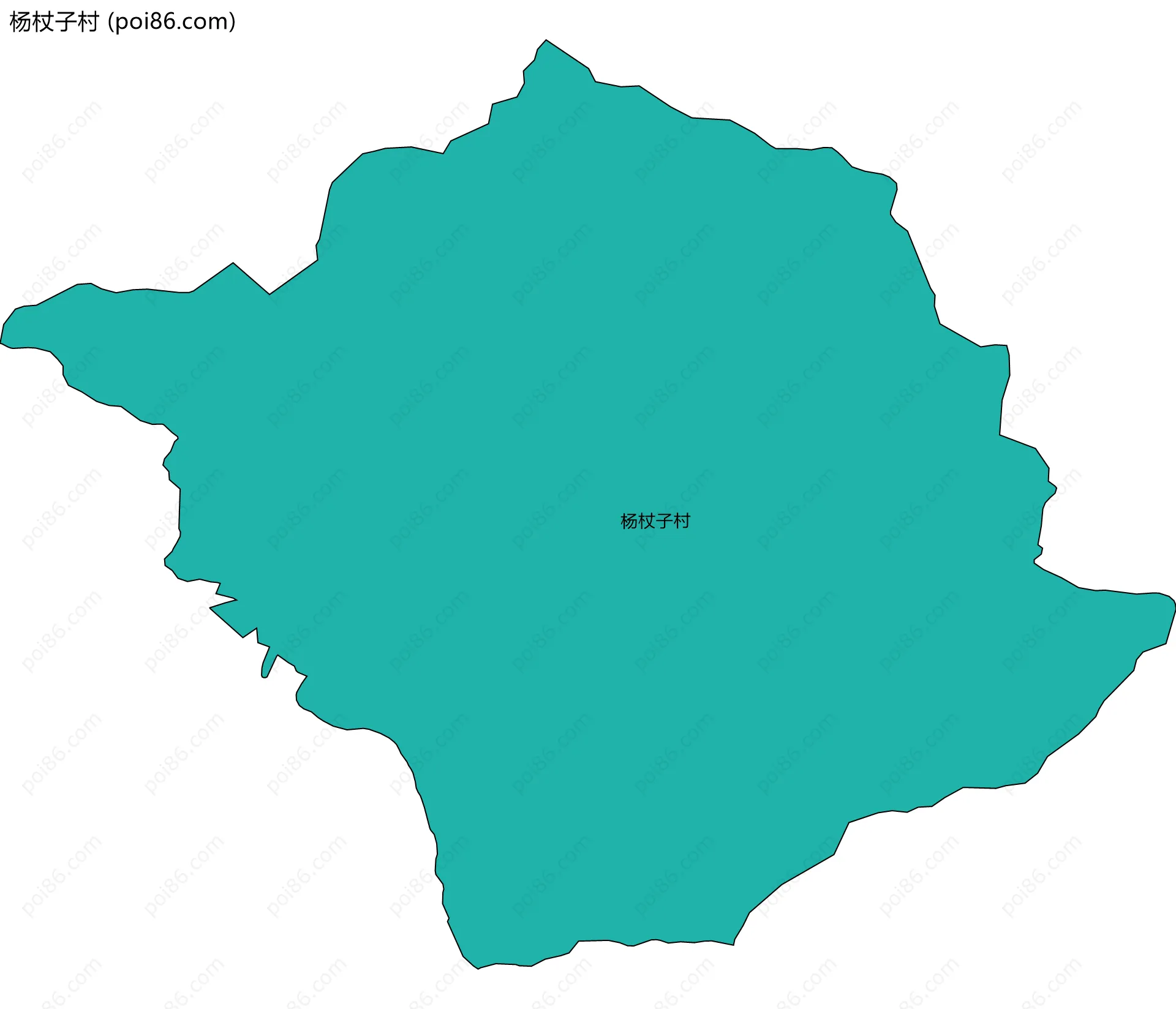 杨杖子村边界地图