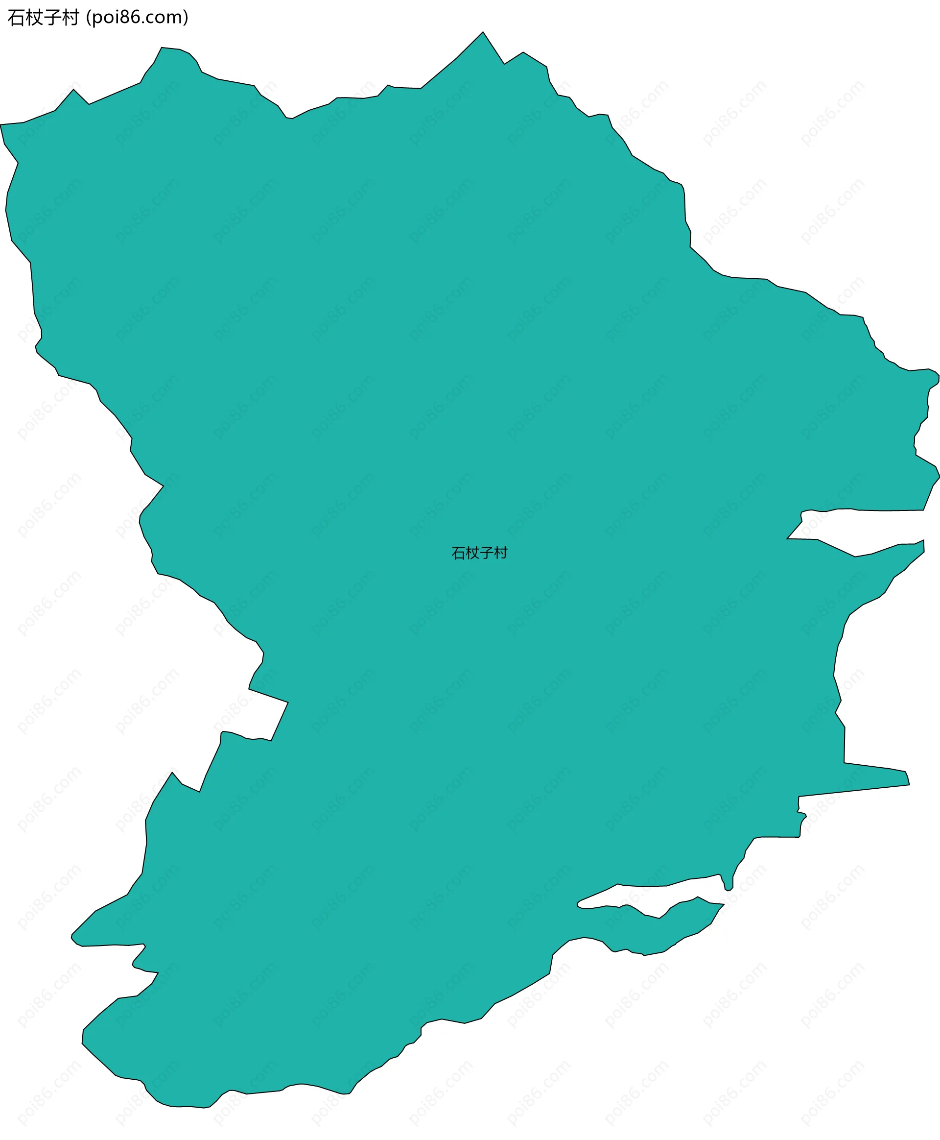 石杖子村边界地图