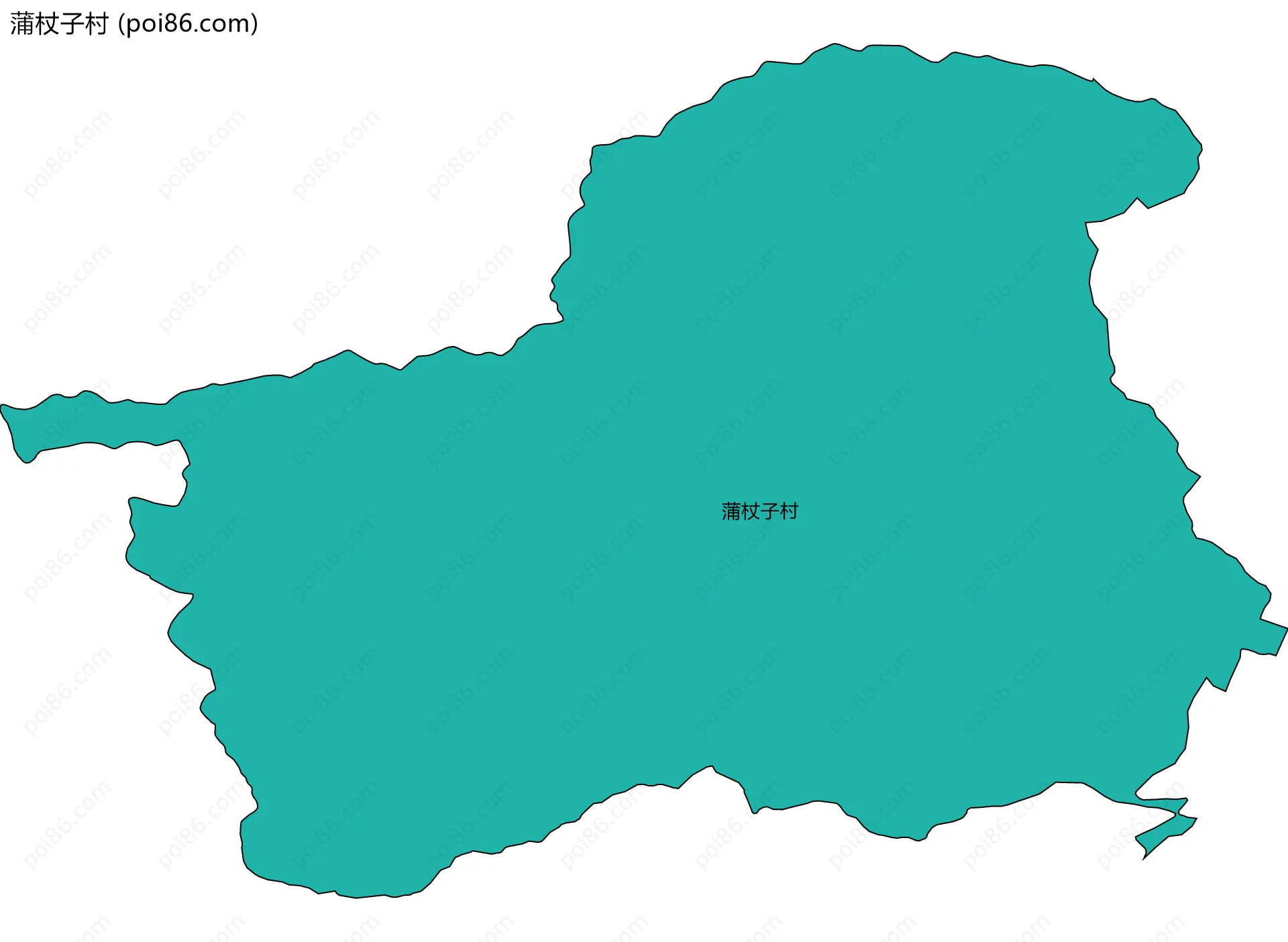 蒲杖子村边界地图