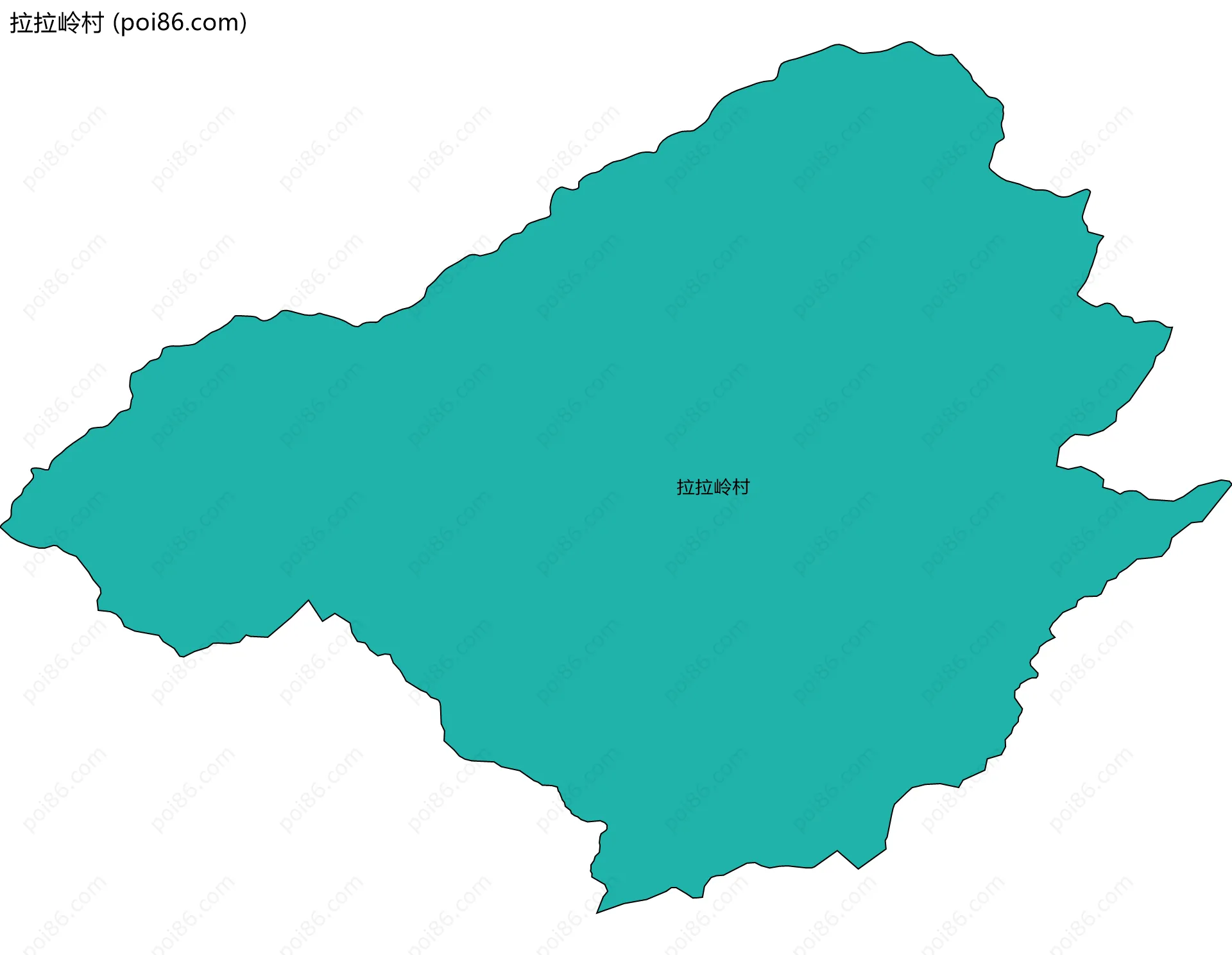 拉拉岭村边界地图