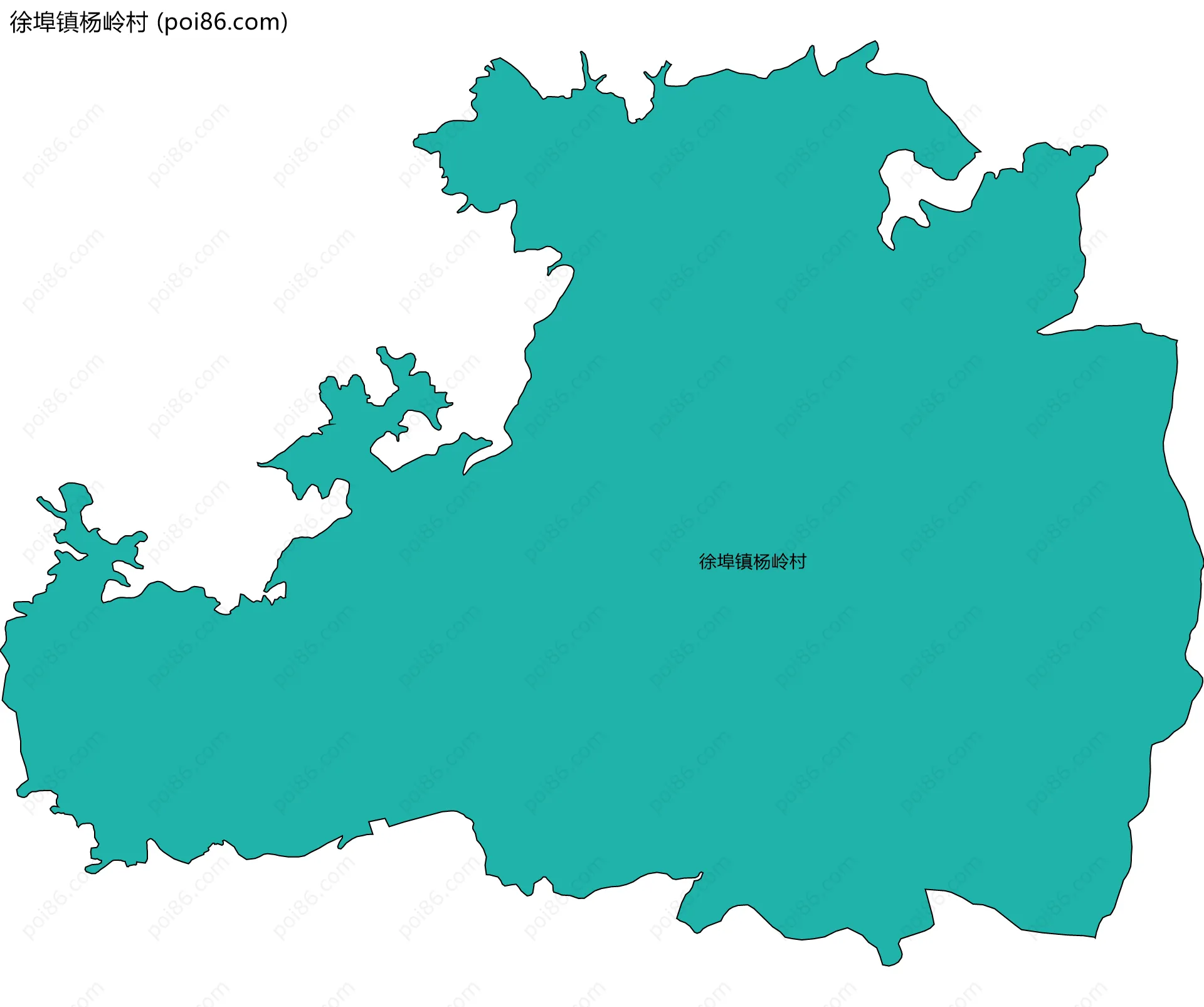 徐埠镇杨岭村边界地图