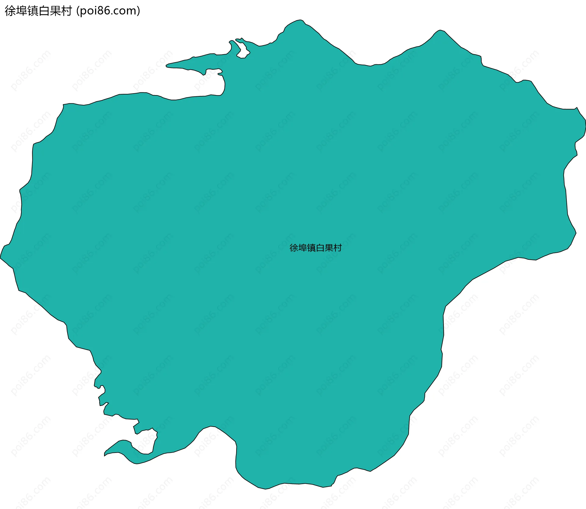 徐埠镇白果村边界地图