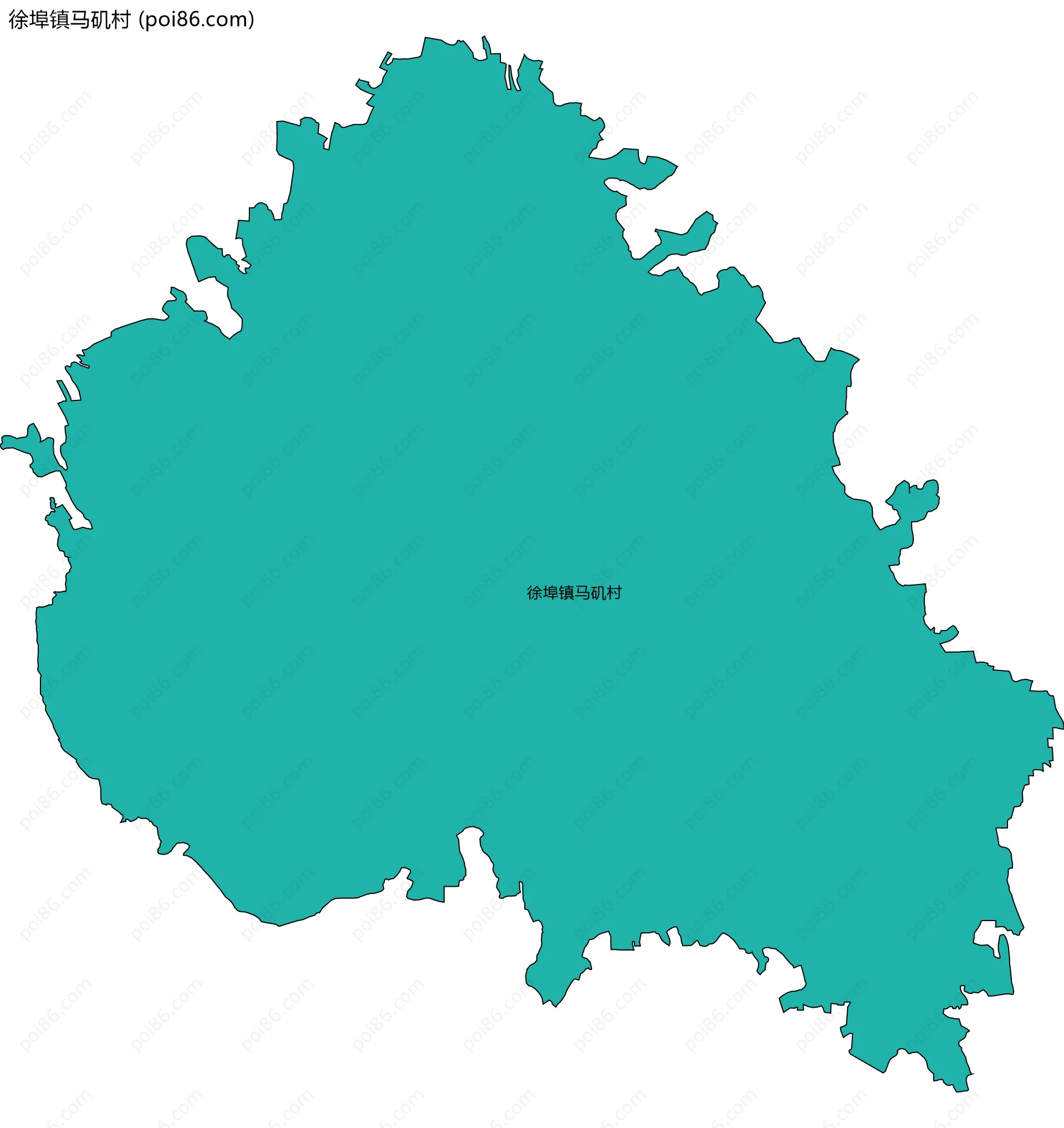 徐埠镇马矶村边界地图