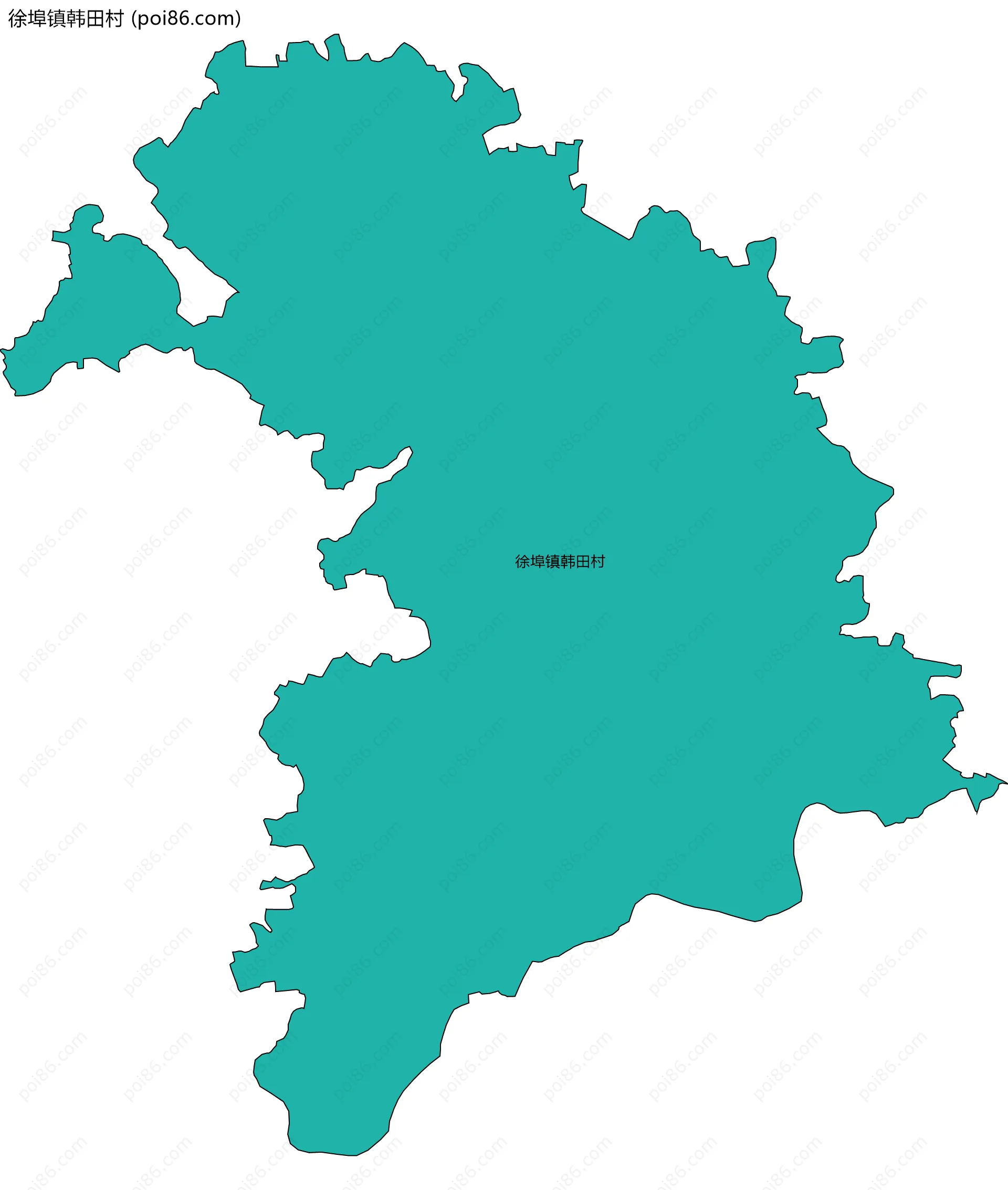 徐埠镇韩田村边界地图
