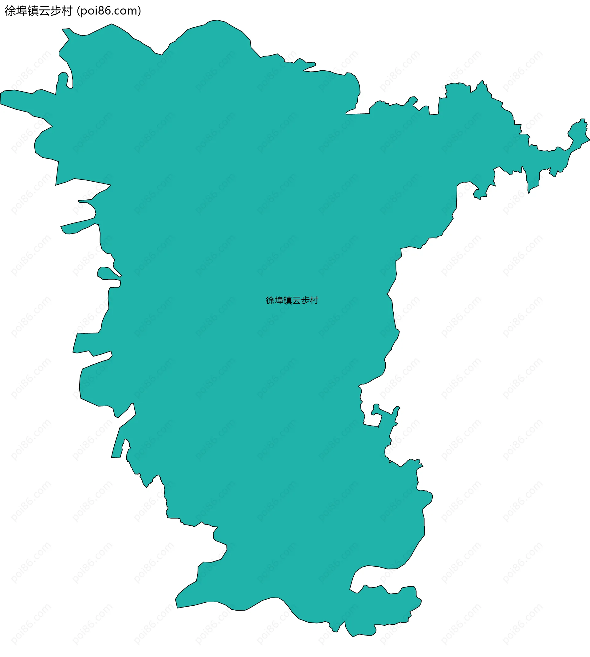 徐埠镇云步村边界地图
