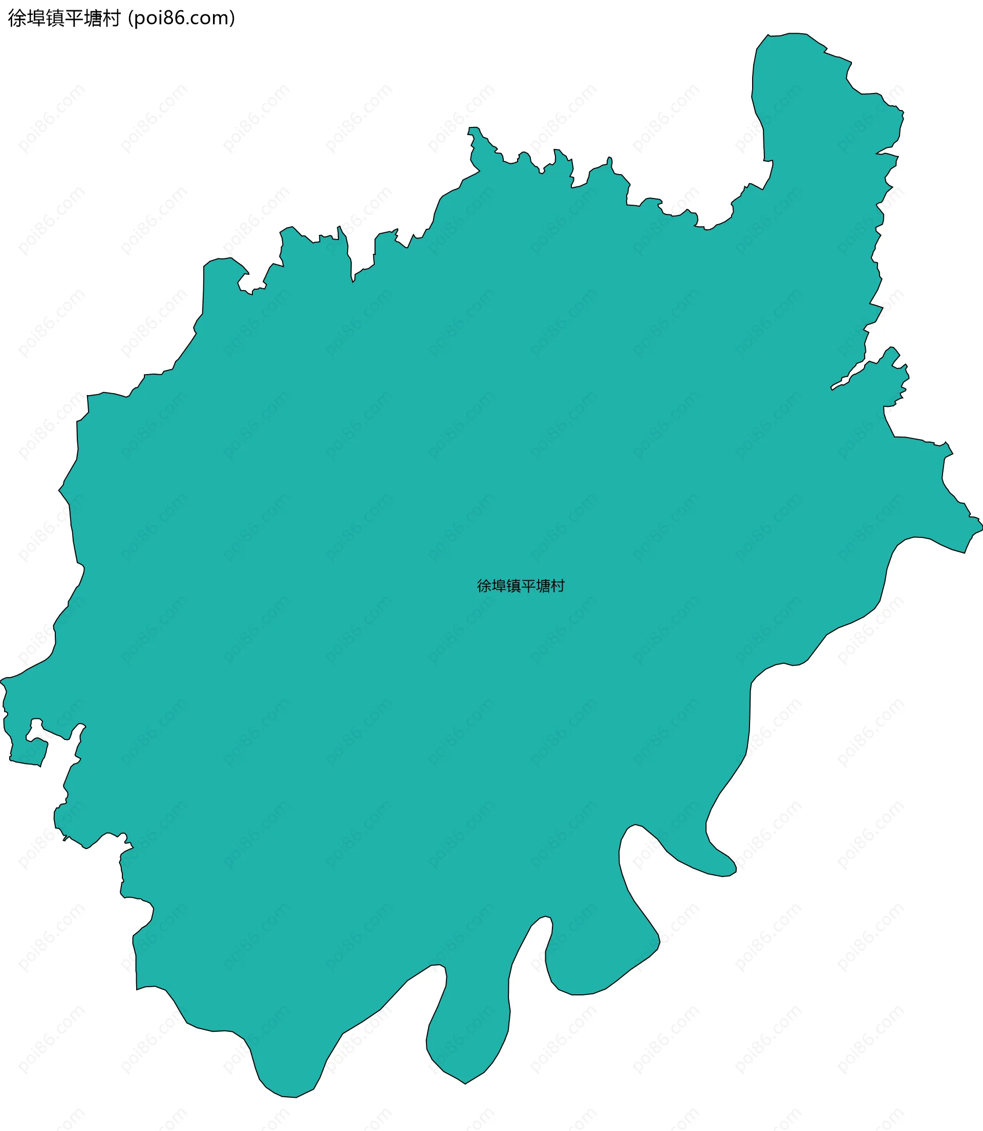 徐埠镇平塘村边界地图