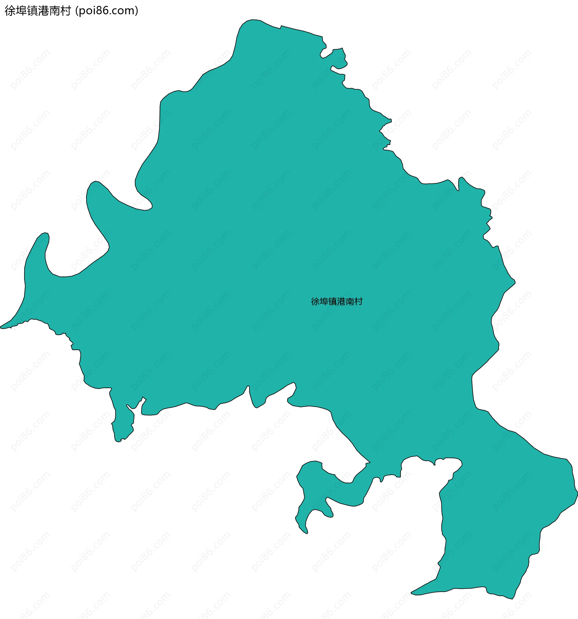 徐埠镇港南村边界地图