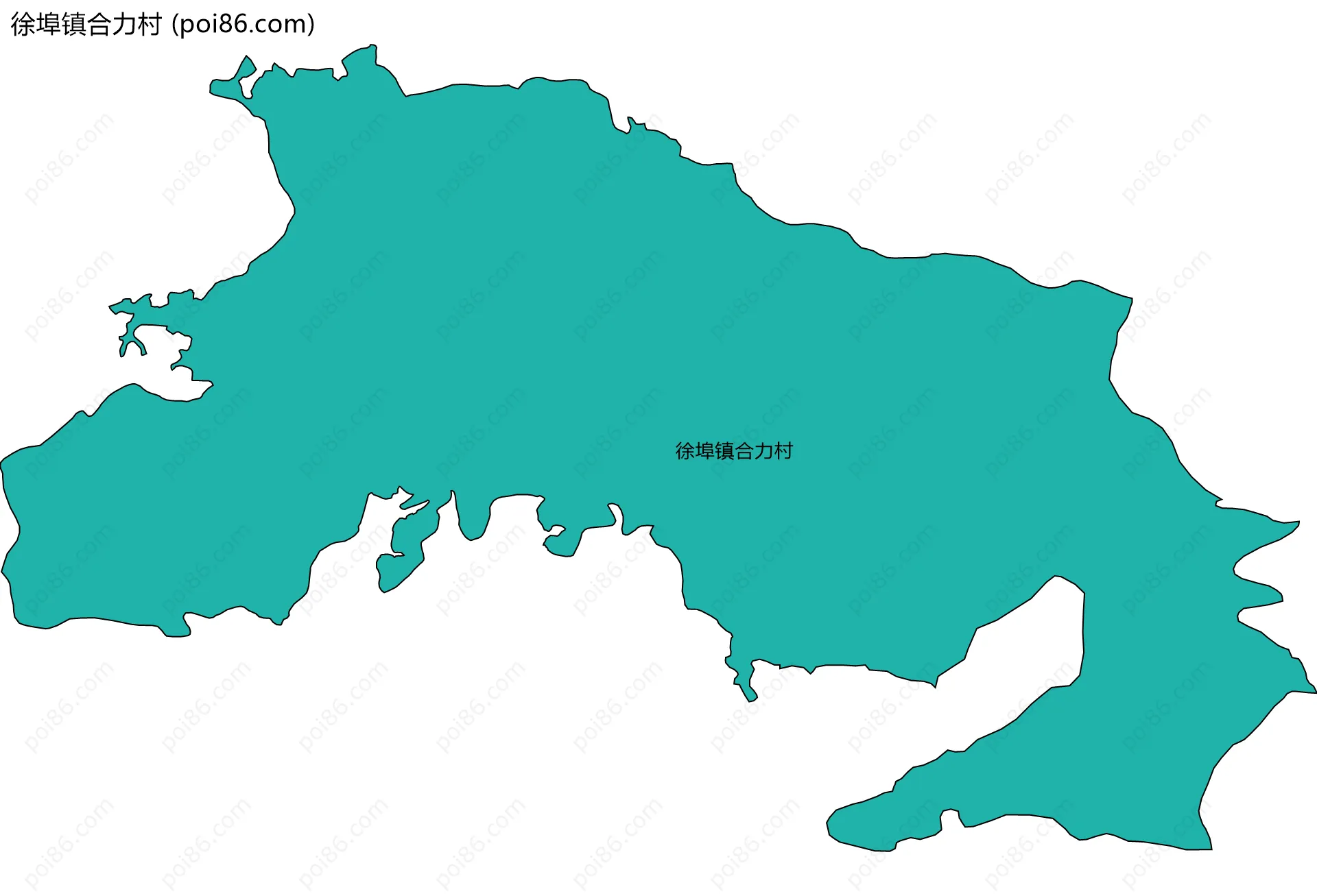 徐埠镇合力村边界地图