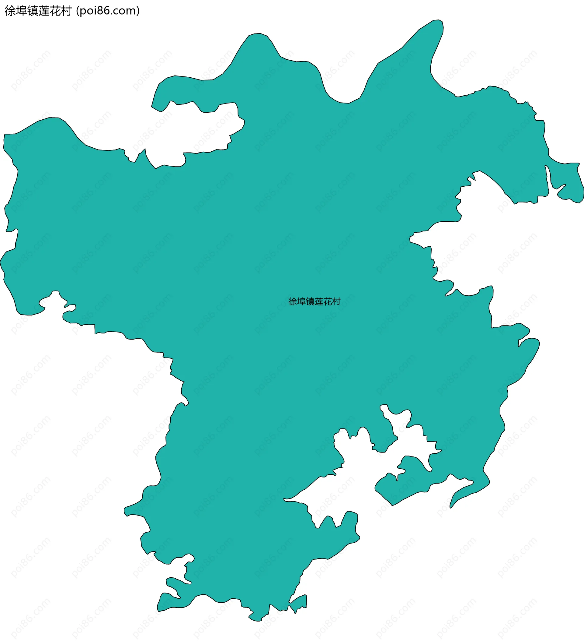 徐埠镇莲花村边界地图