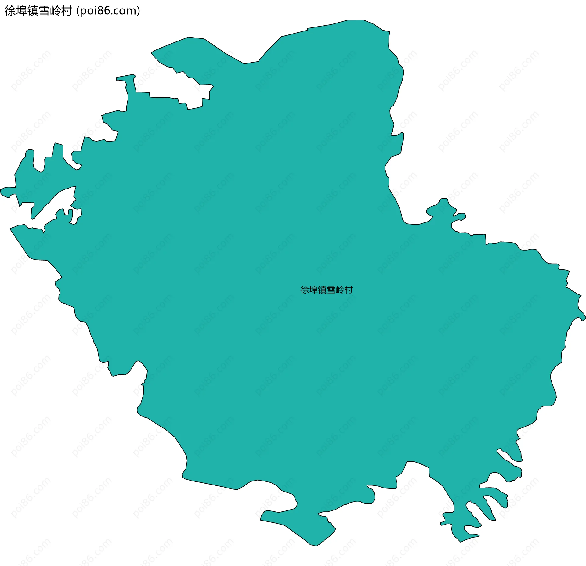 徐埠镇雪岭村边界地图