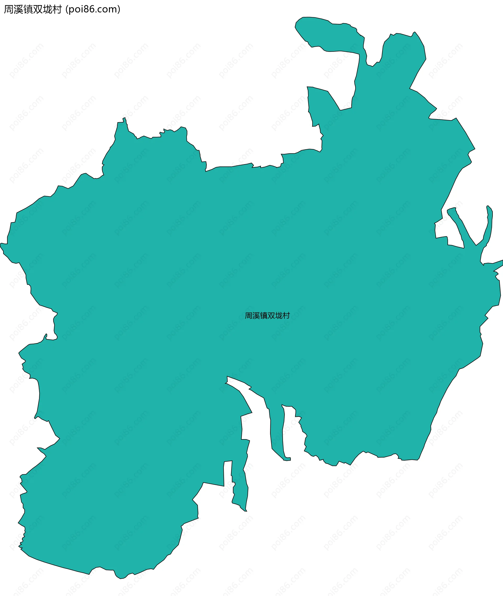 周溪镇双垅村边界地图