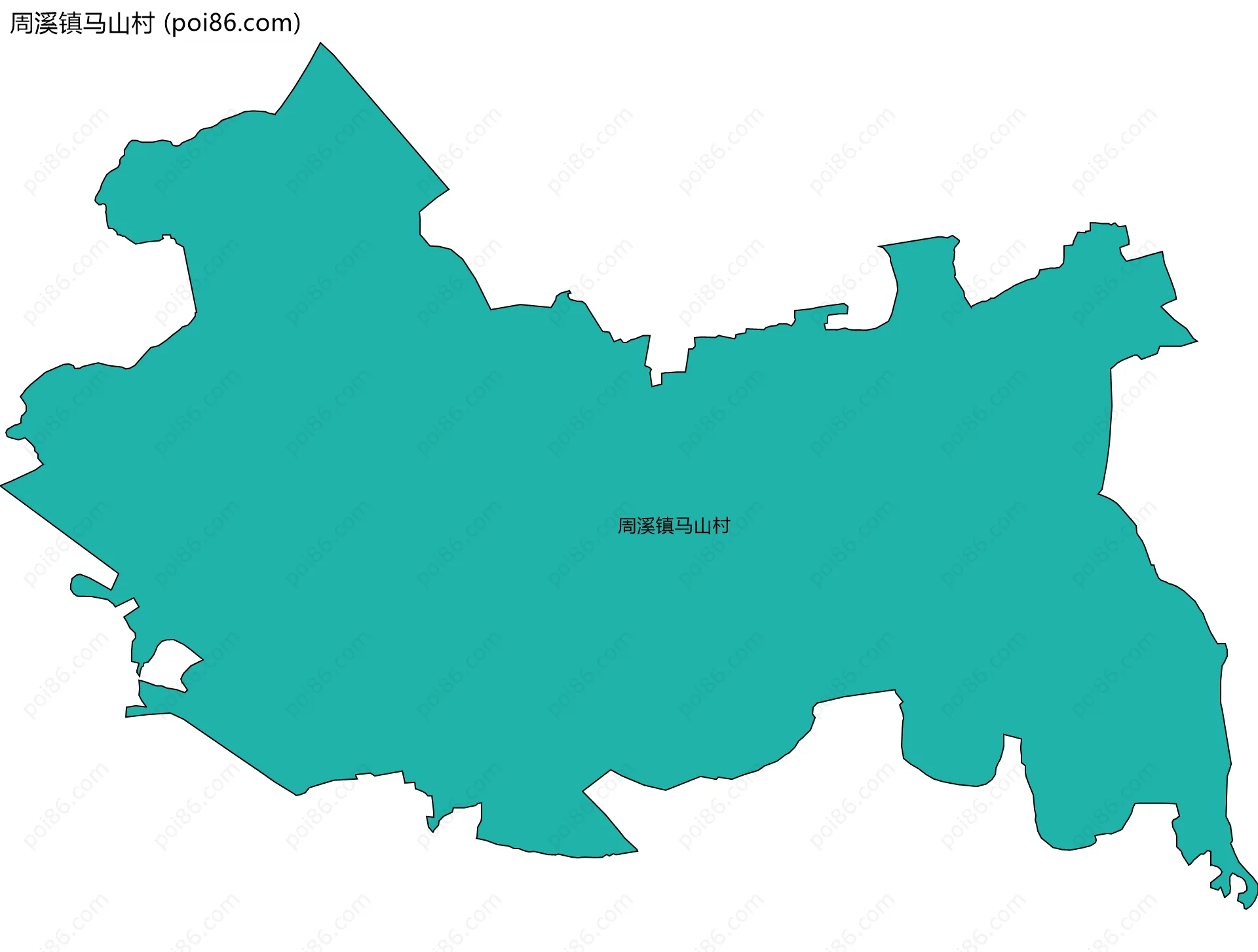 周溪镇马山村边界地图