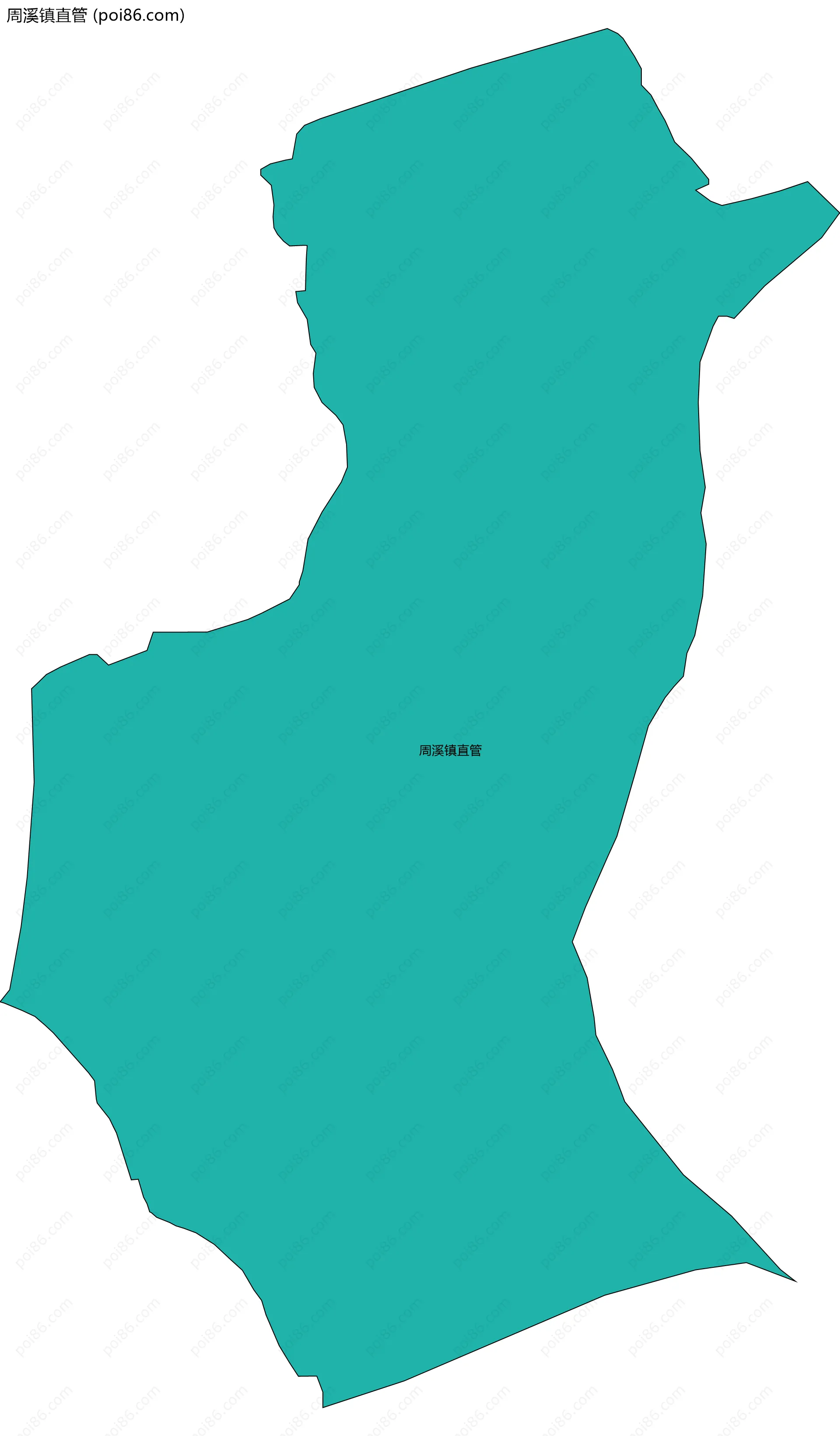 周溪镇直管边界地图