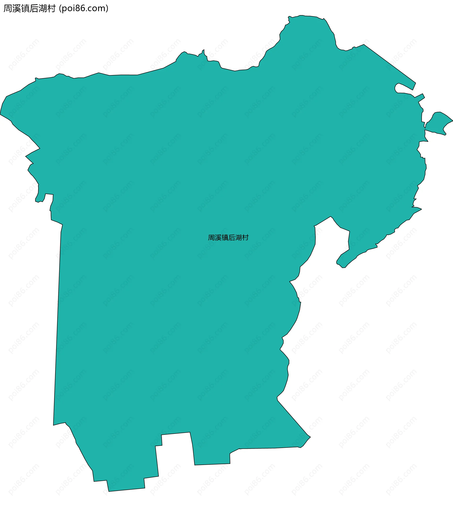 周溪镇后湖村边界地图