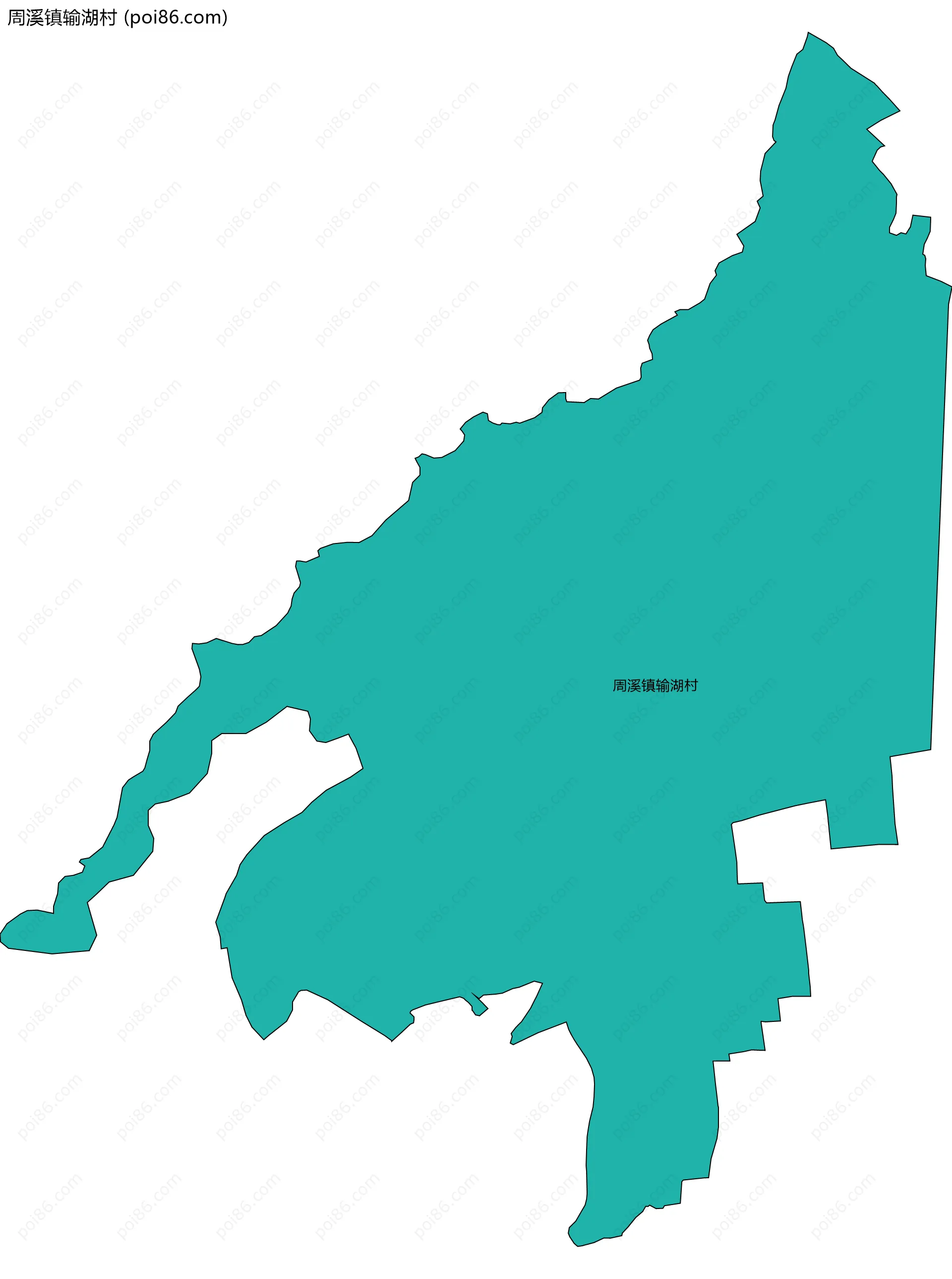 周溪镇输湖村边界地图