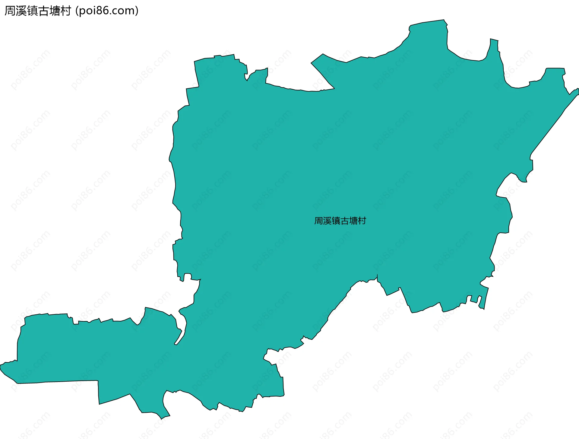 周溪镇古塘村边界地图