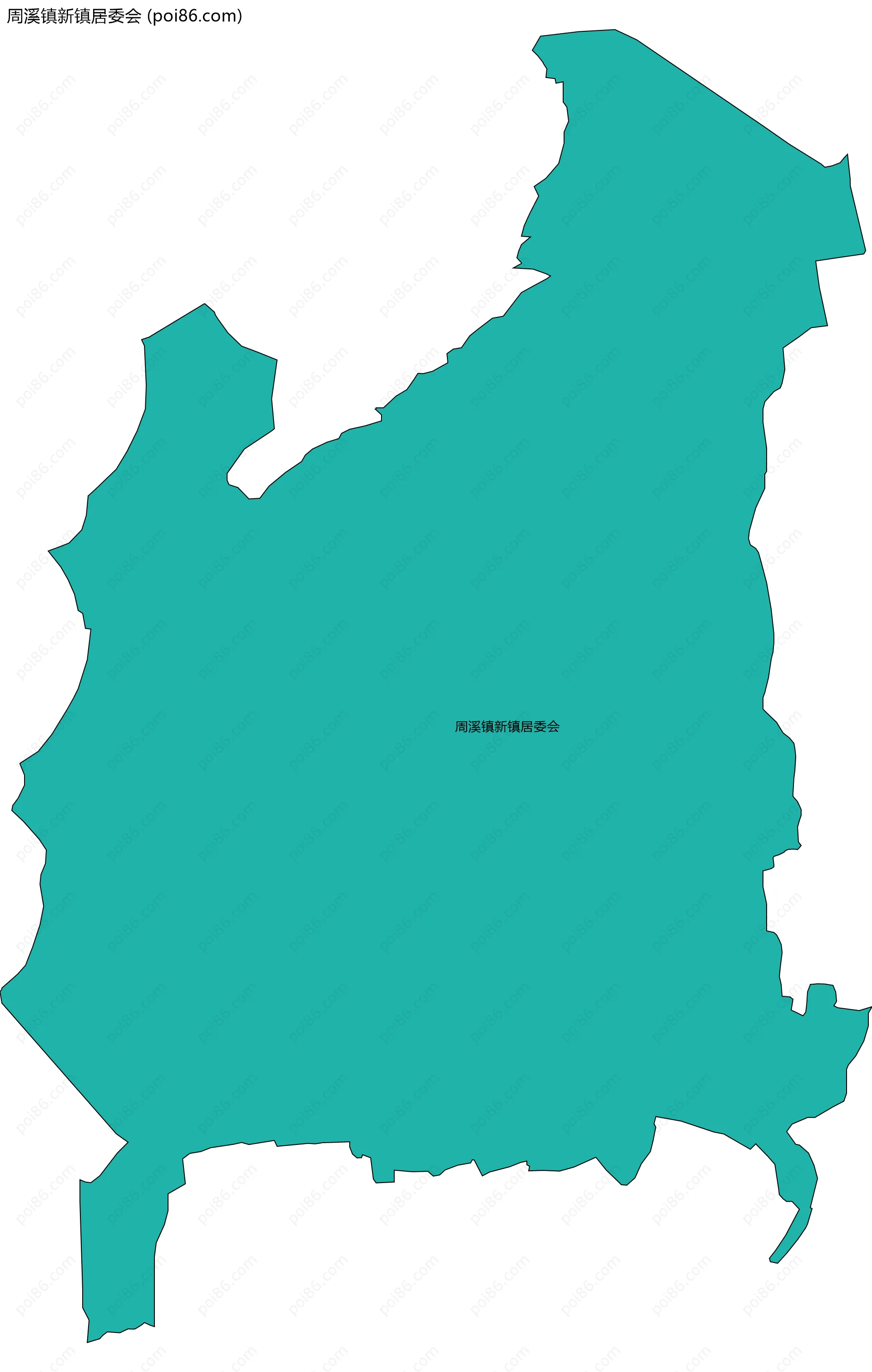 周溪镇新镇居委会边界地图
