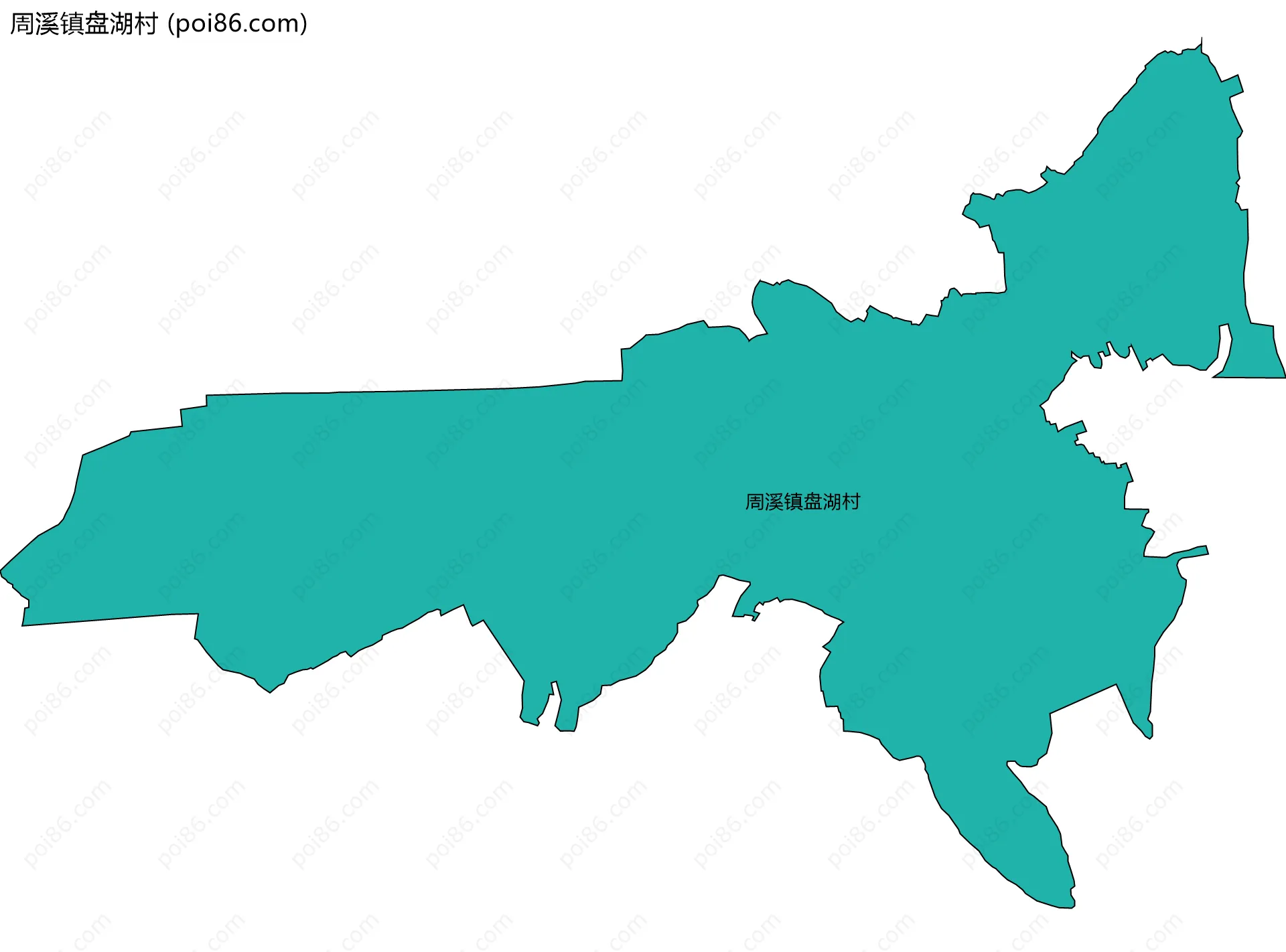 周溪镇盘湖村边界地图