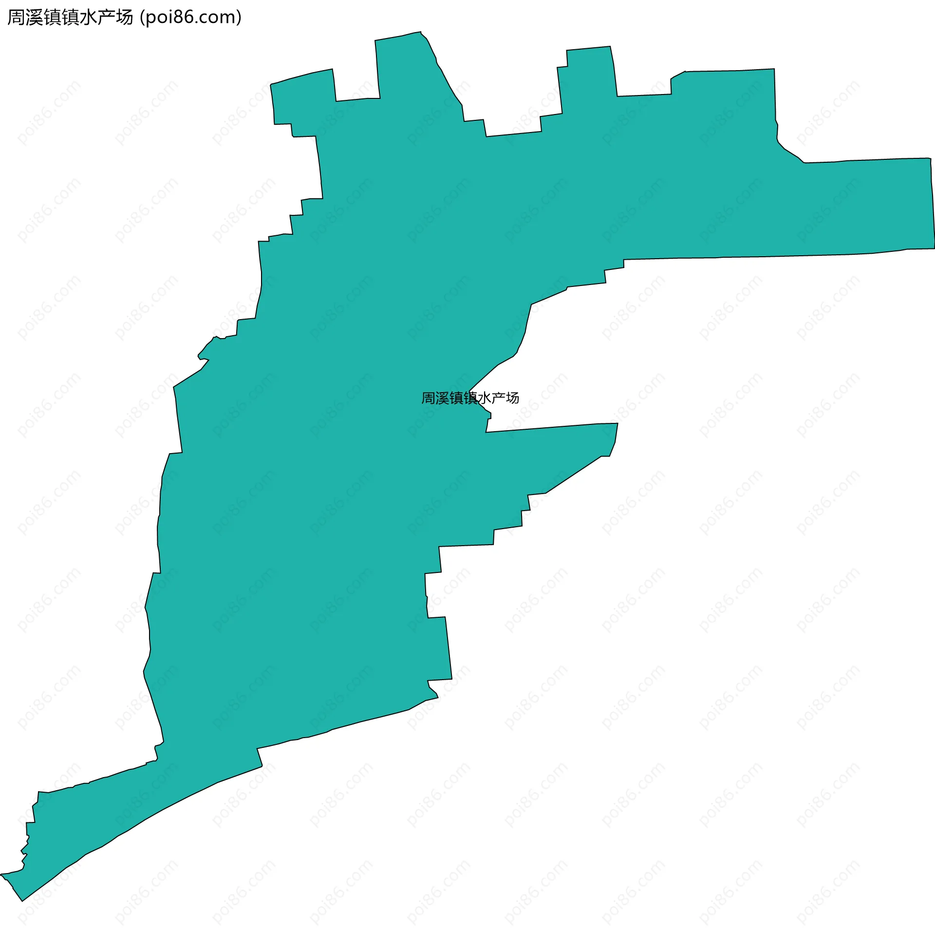 周溪镇镇水产场边界地图