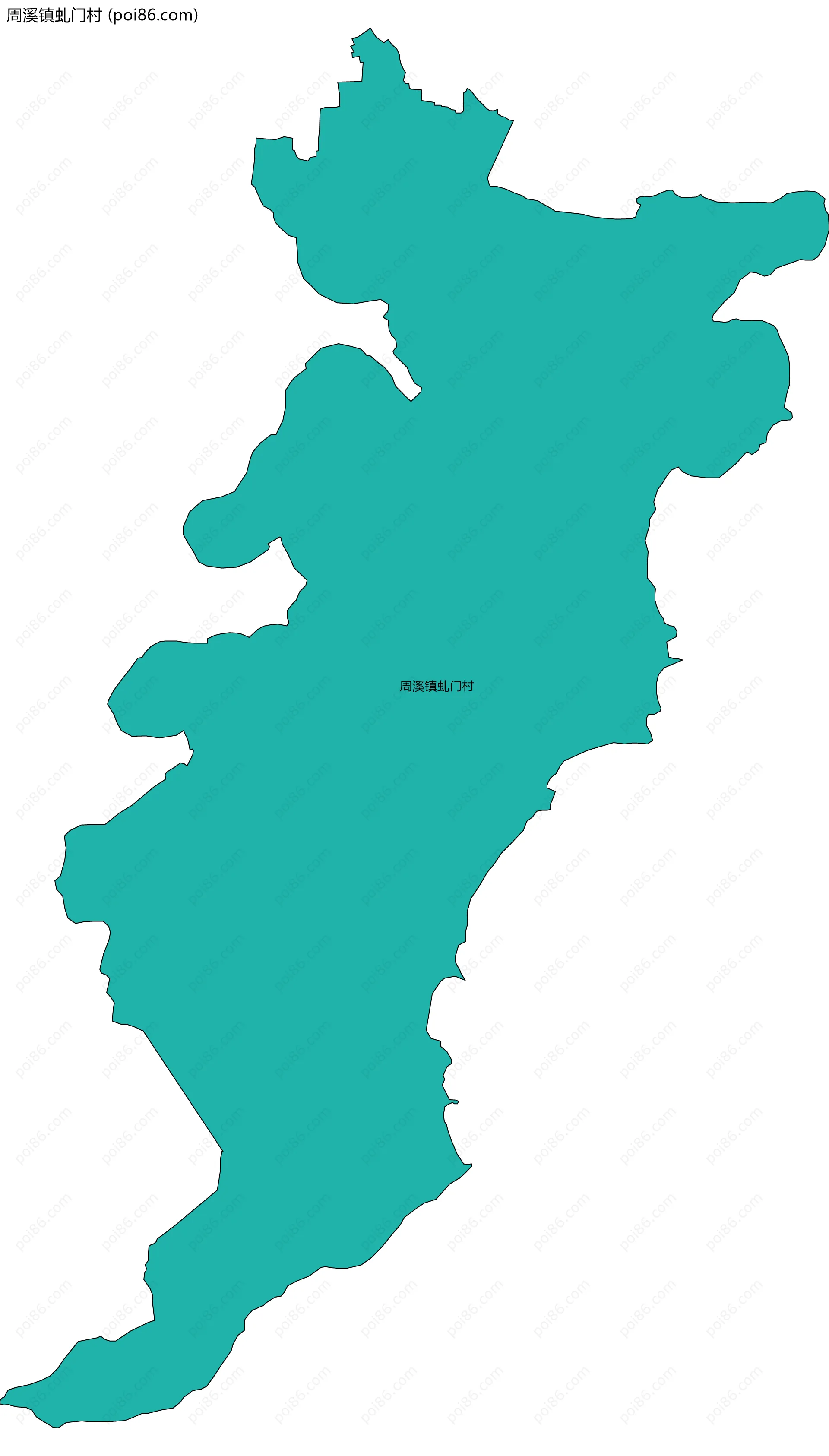 周溪镇虬门村边界地图