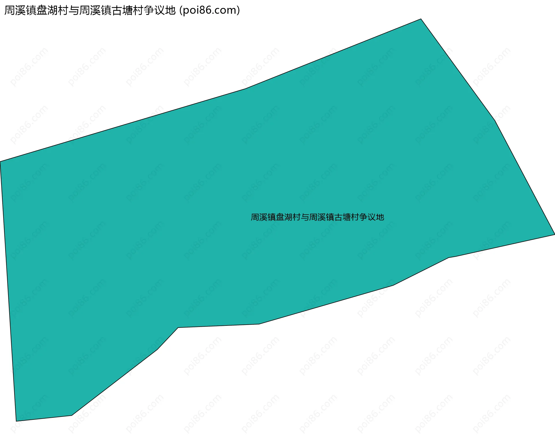 周溪镇盘湖村与周溪镇古塘村争议地边界地图