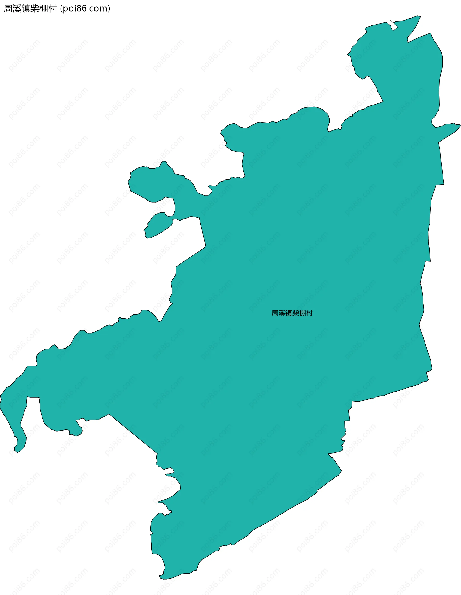 周溪镇柴棚村边界地图