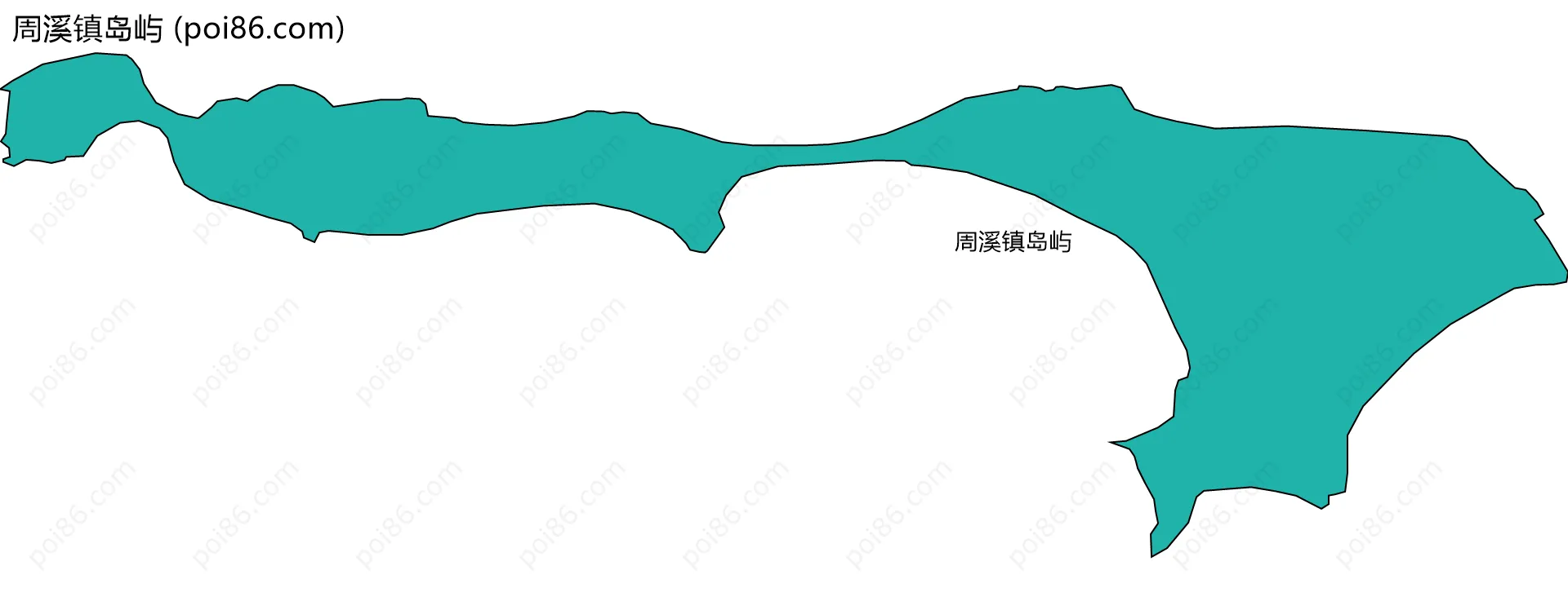 周溪镇岛屿边界地图