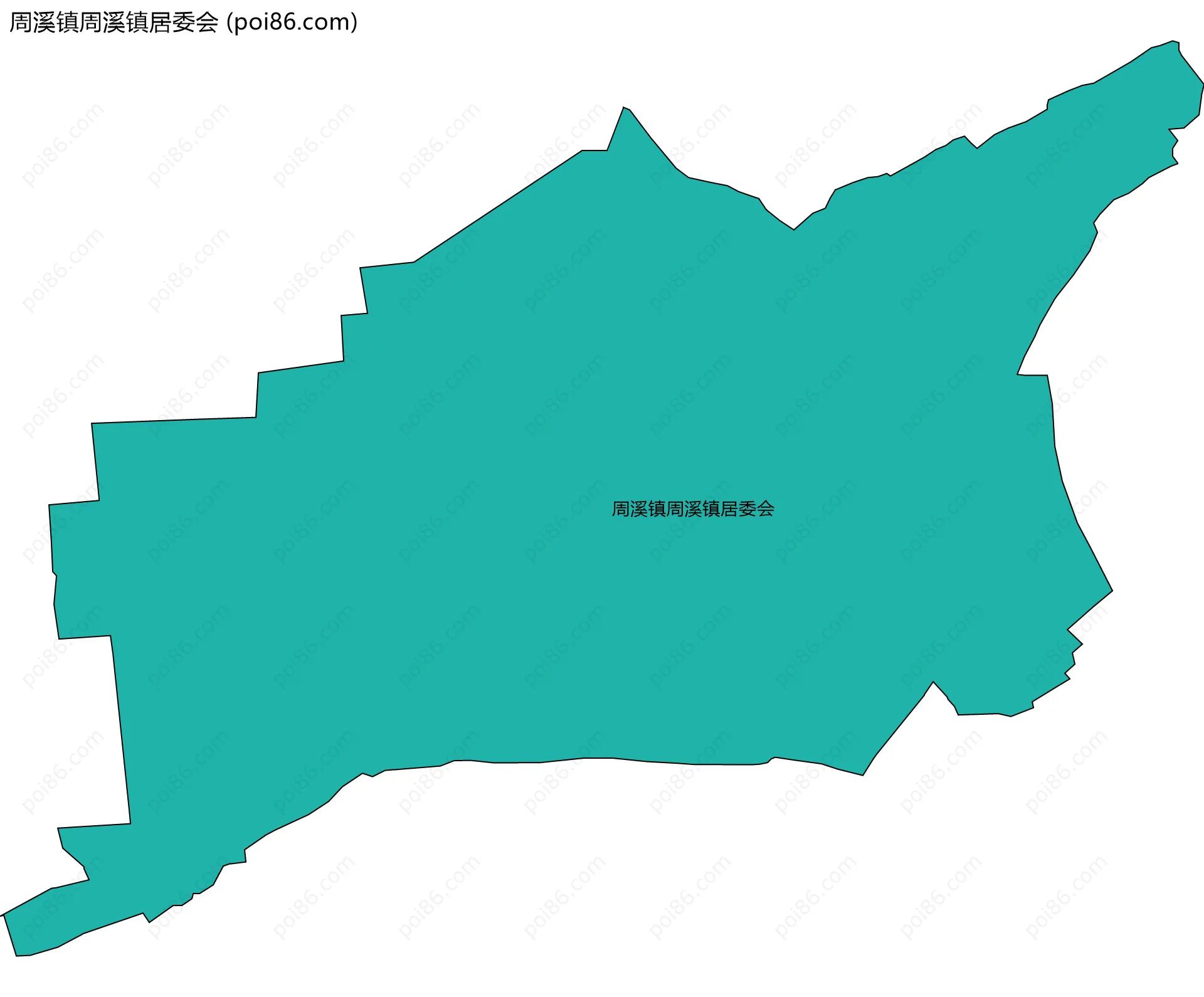 周溪镇周溪镇居委会边界地图