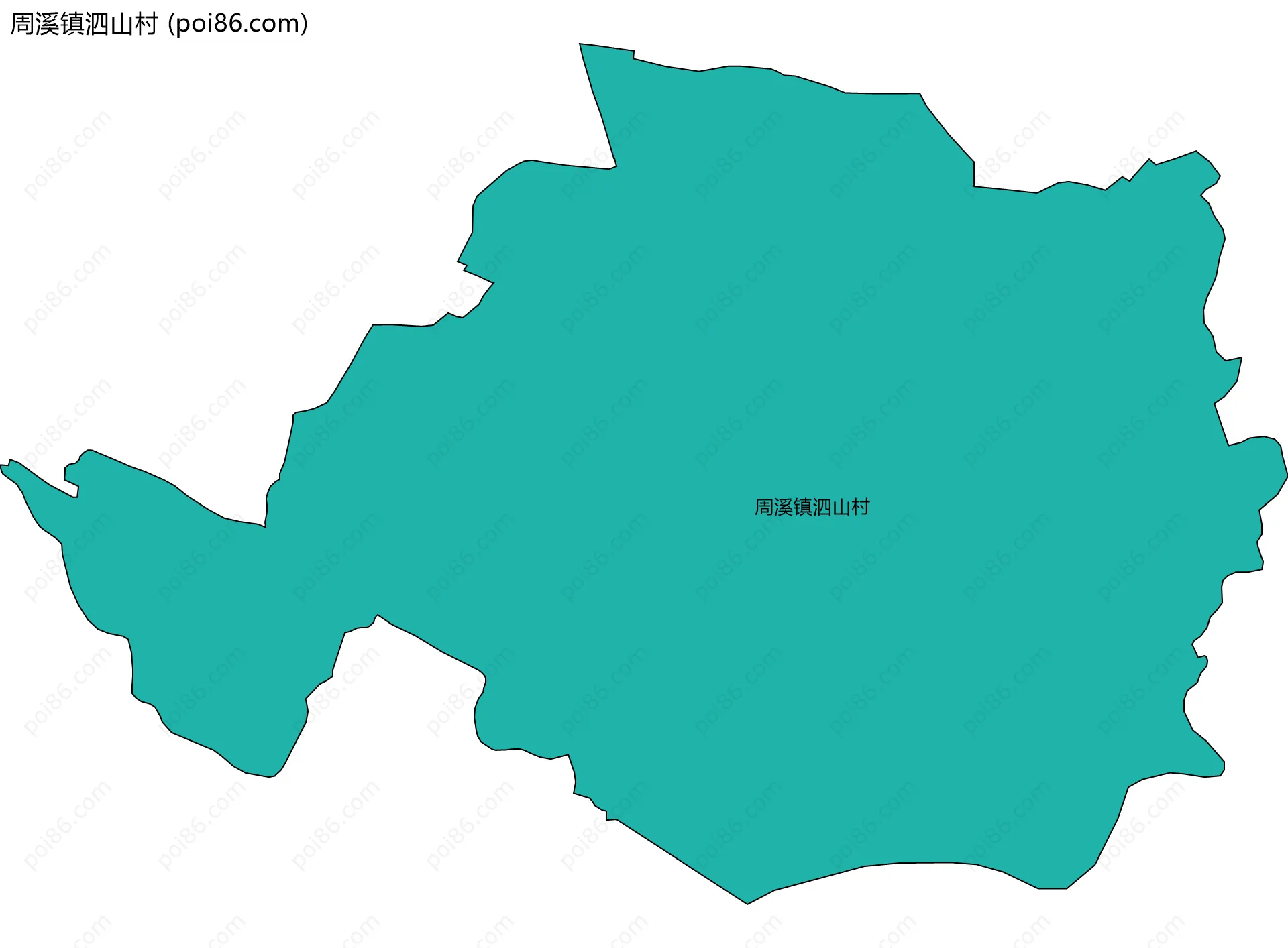 周溪镇泗山村边界地图