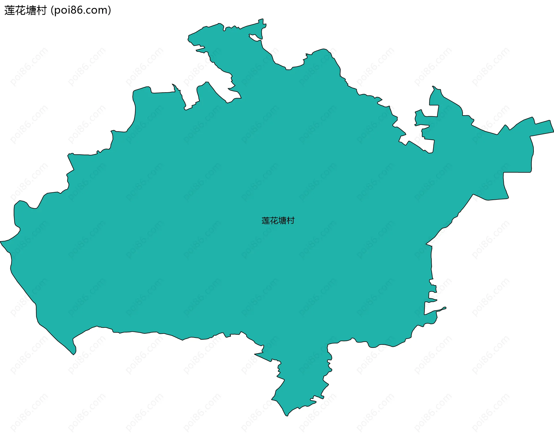莲花塘村边界地图