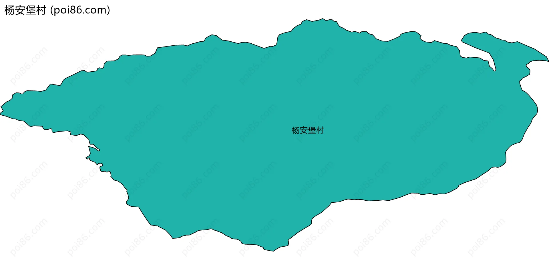 杨安堡村边界地图