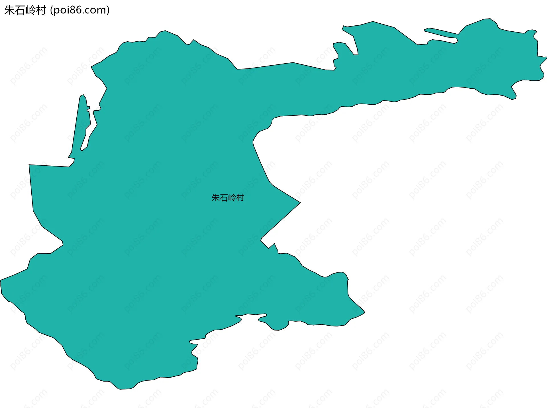 朱石岭村边界地图