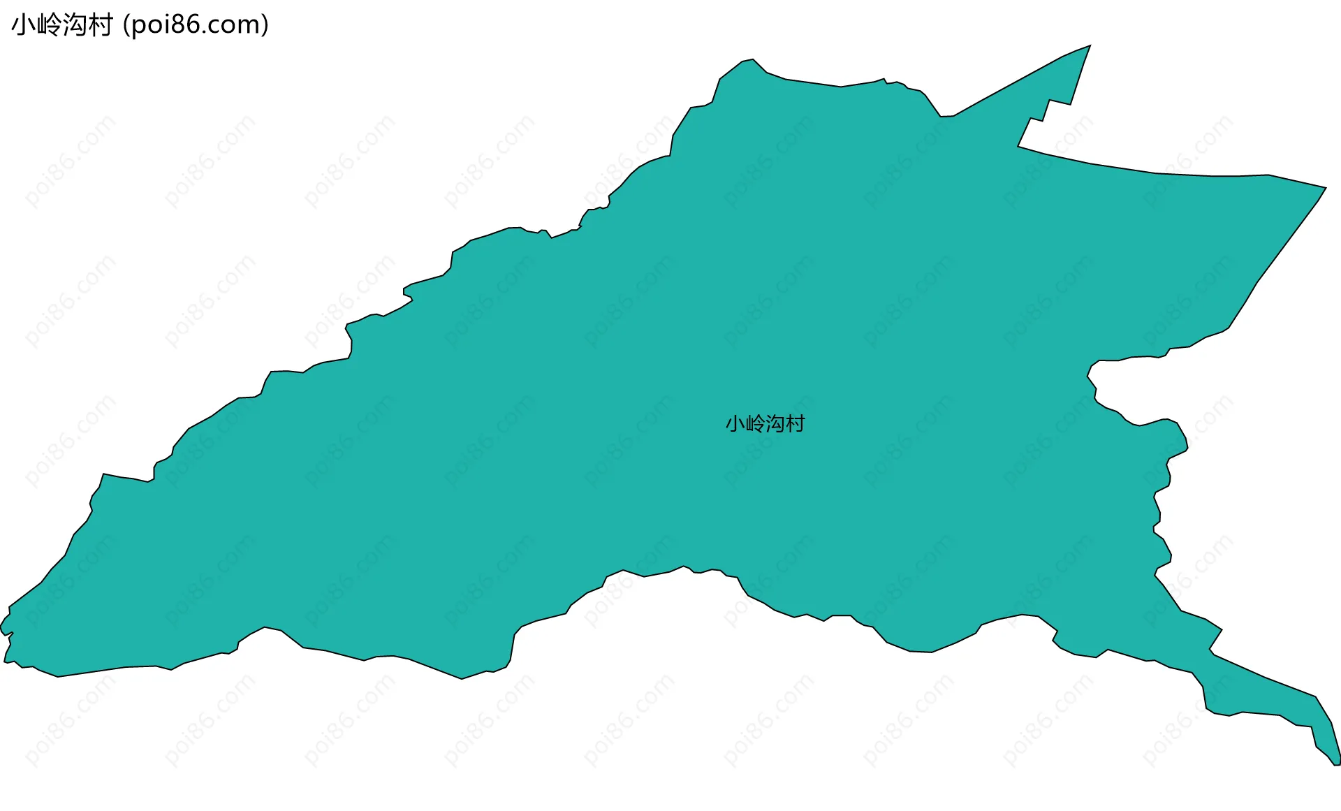 小岭沟村边界地图