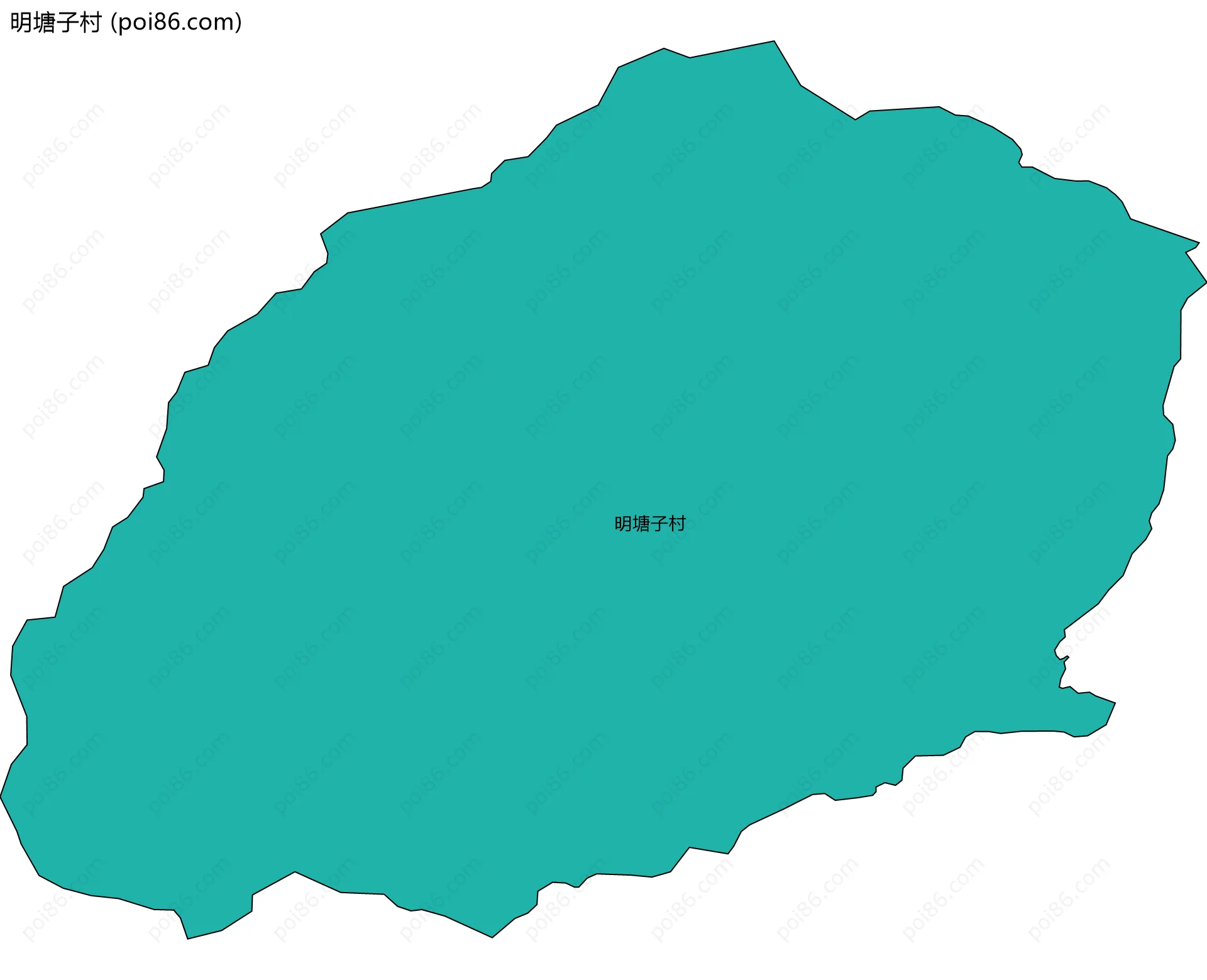 明塘子村边界地图