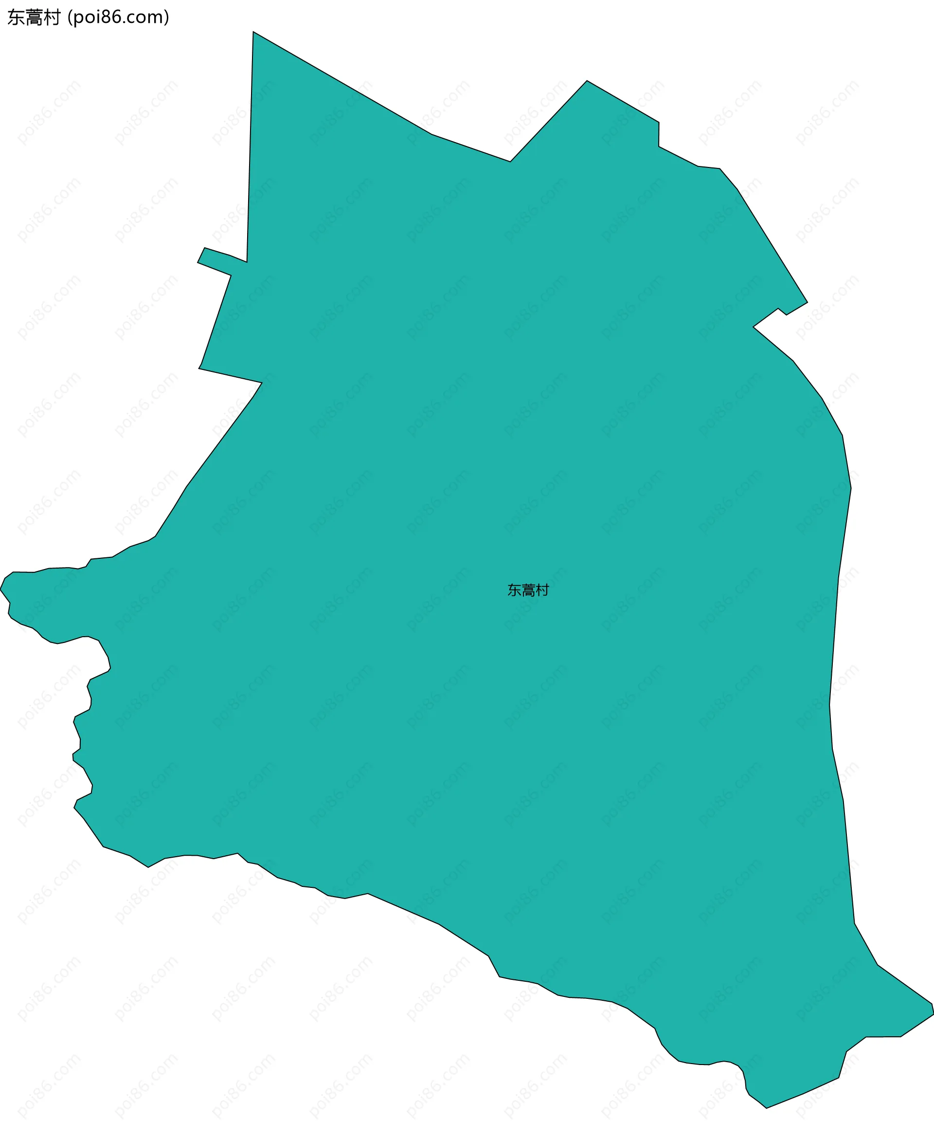 东蒿村边界地图