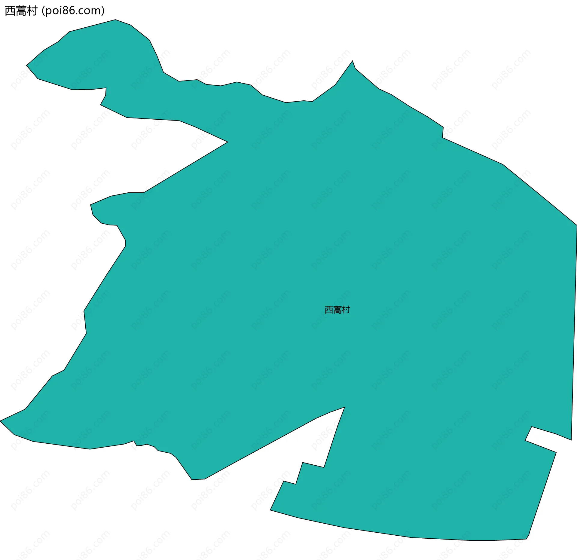 西蒿村边界地图