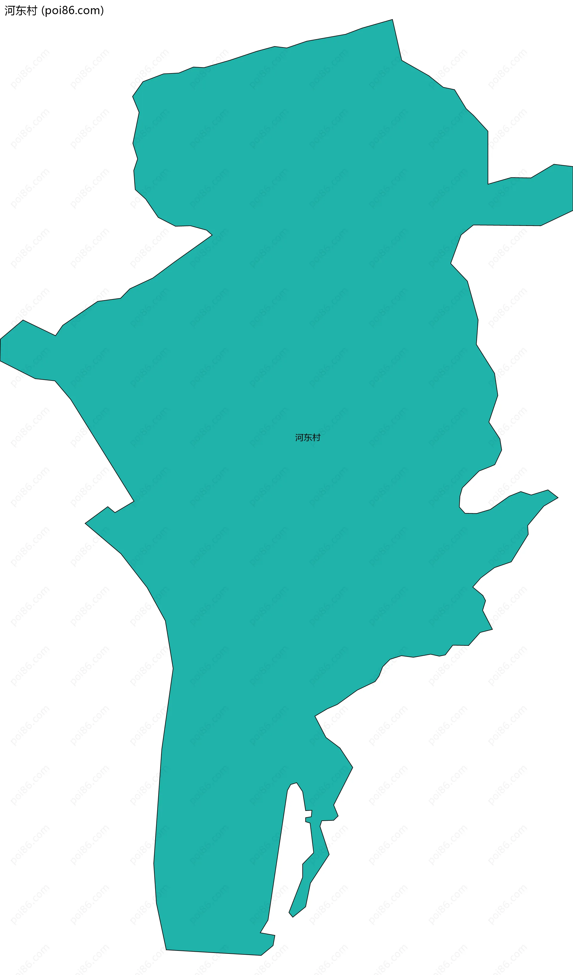 河东村边界地图