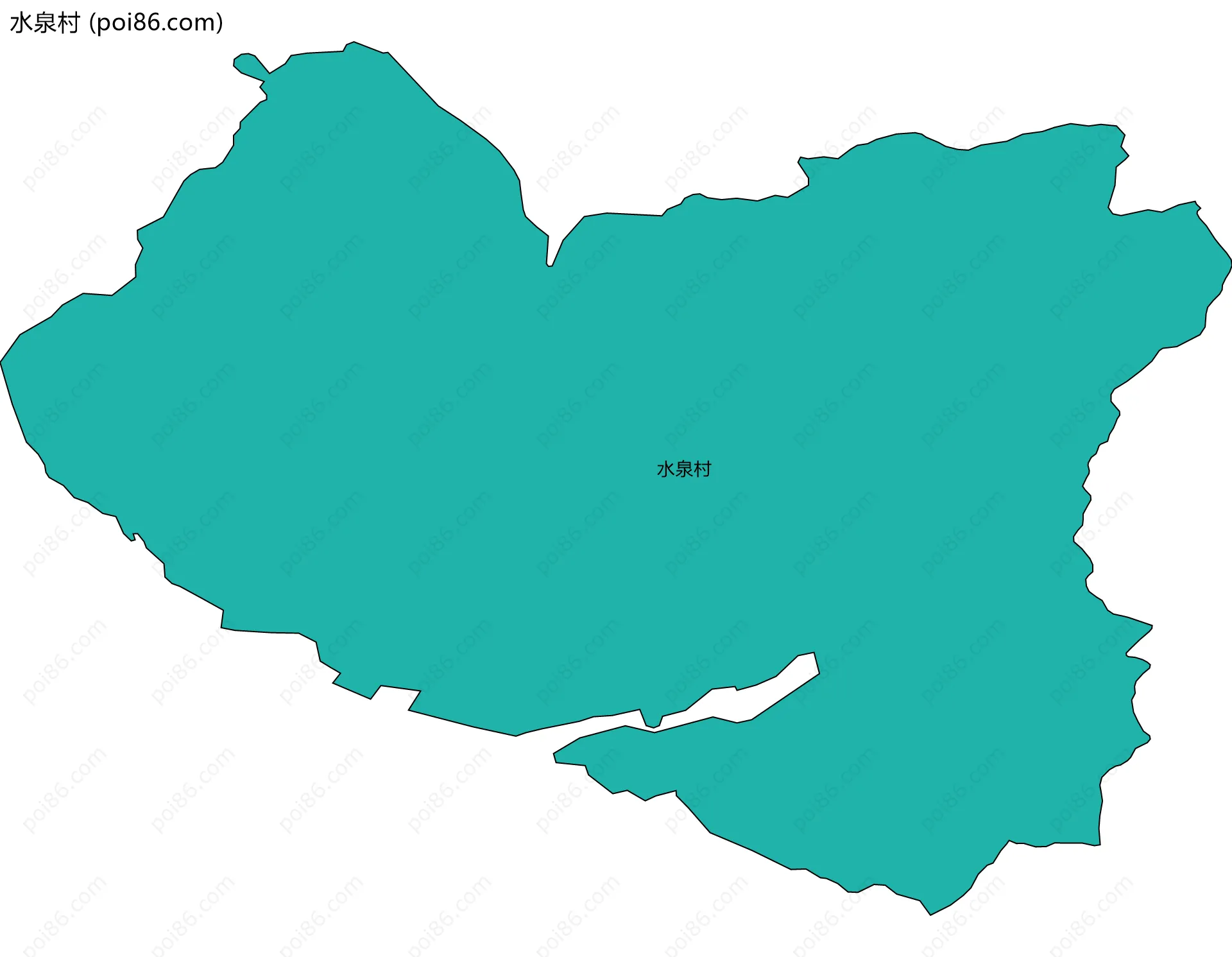 水泉村边界地图