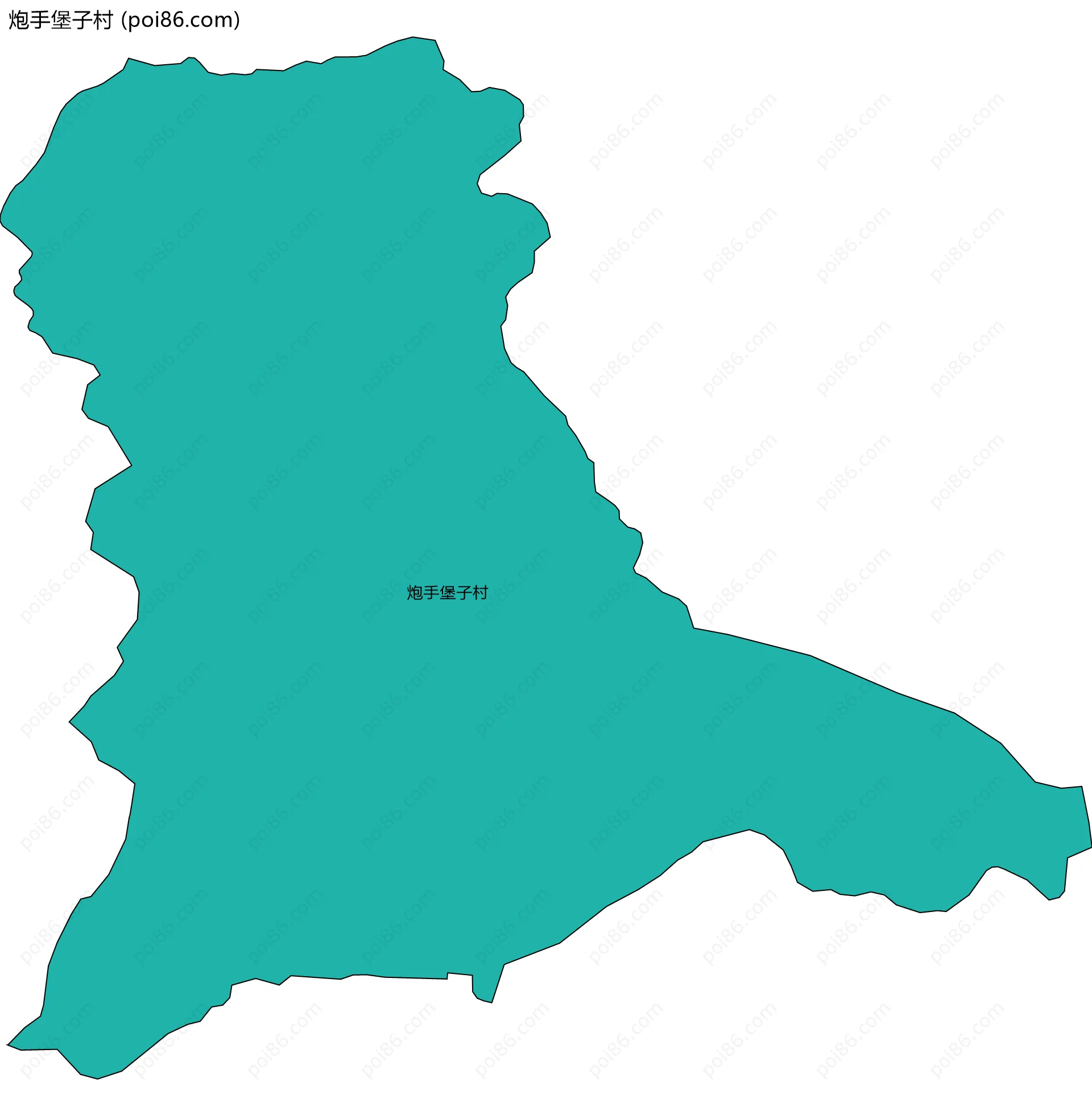 炮手堡子村边界地图