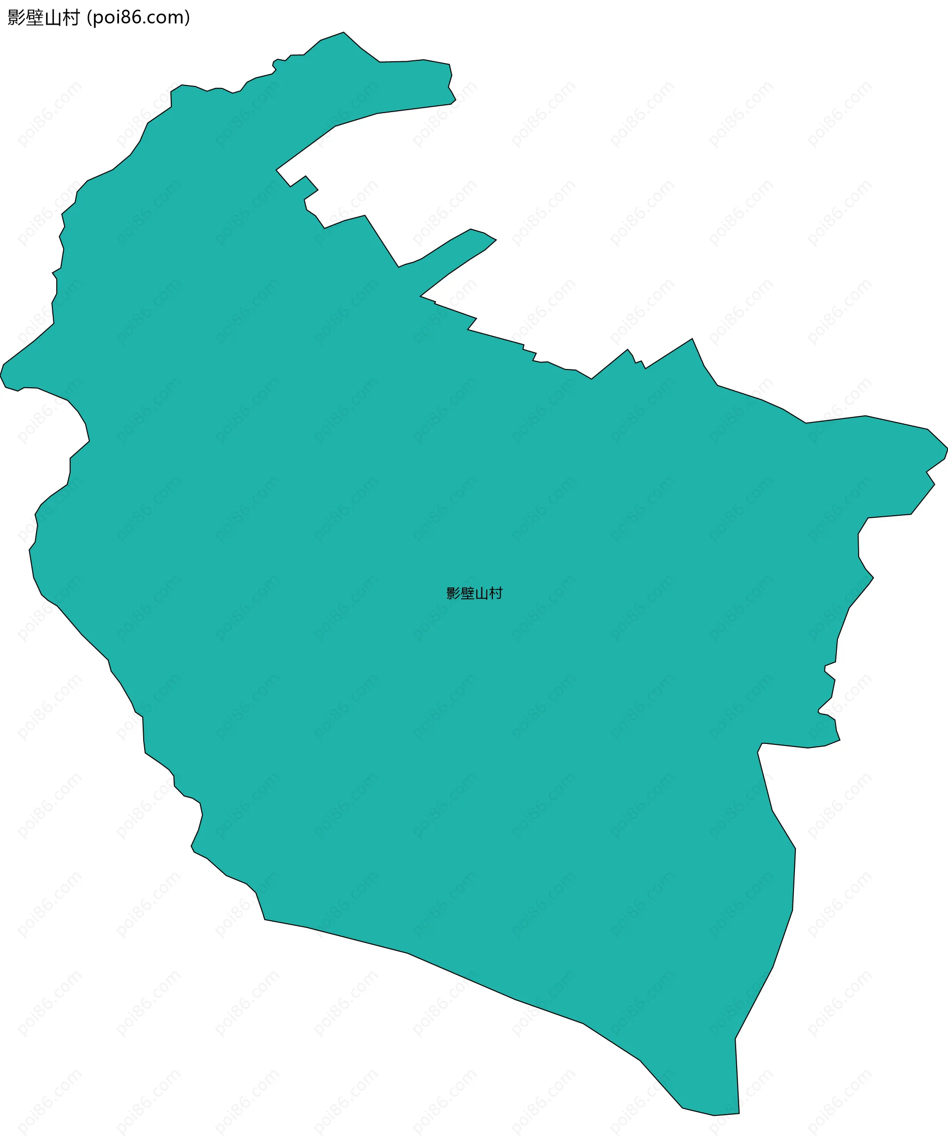 影壁山村边界地图