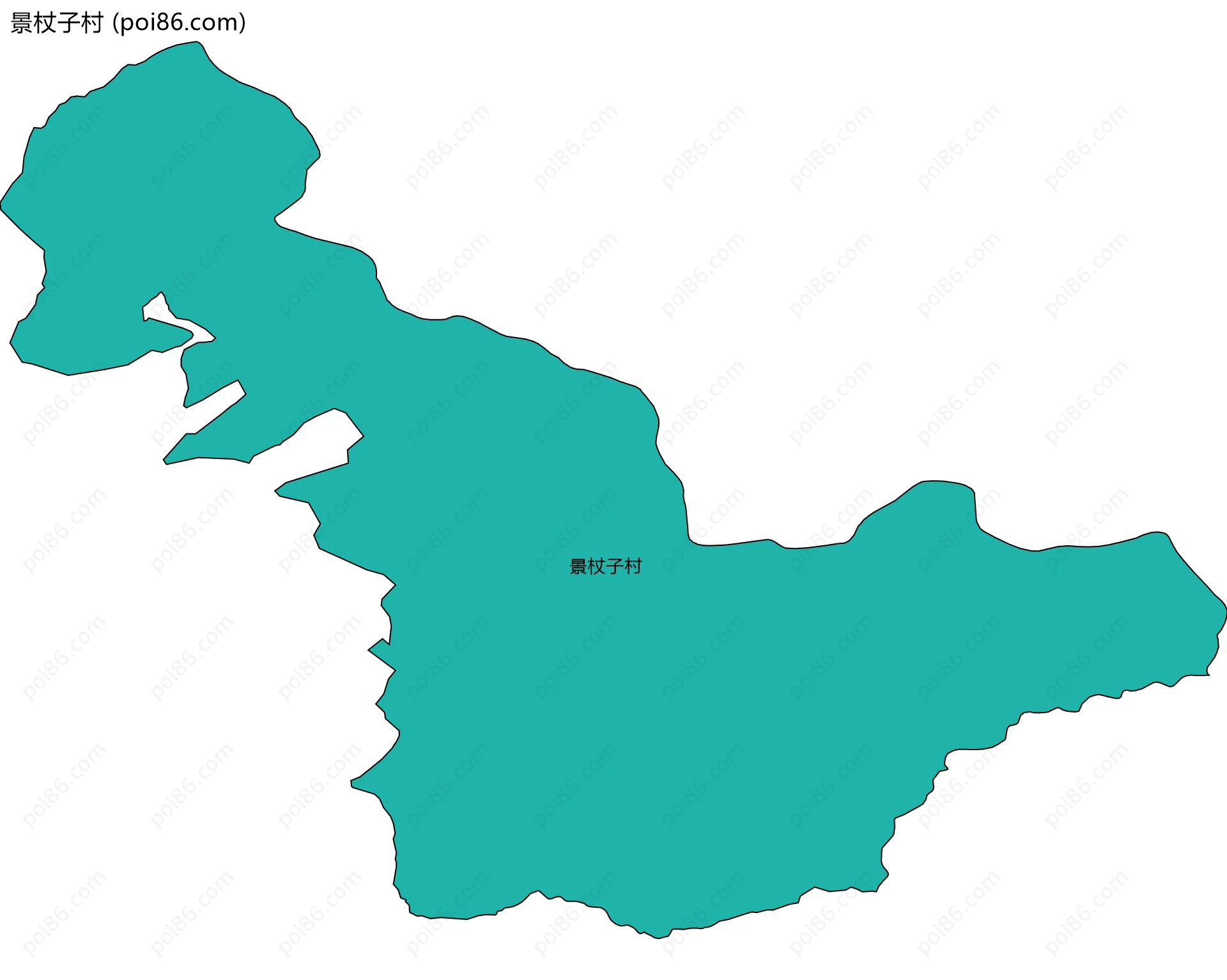 景杖子村边界地图