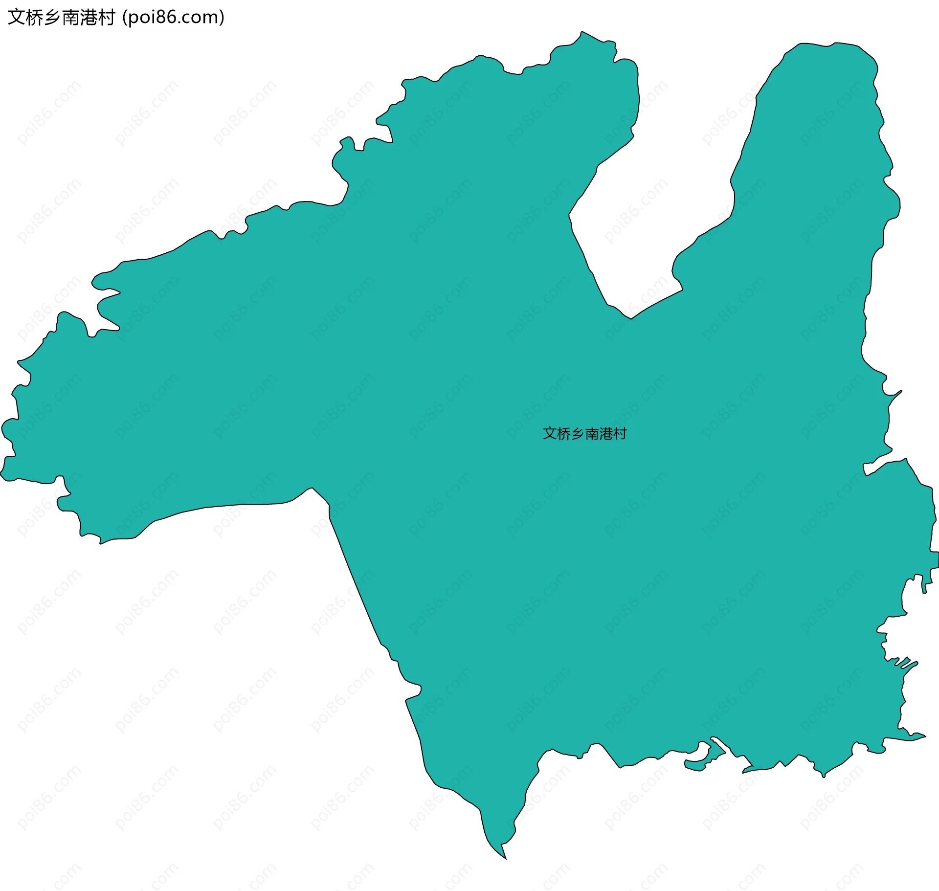 文桥乡南港村边界地图