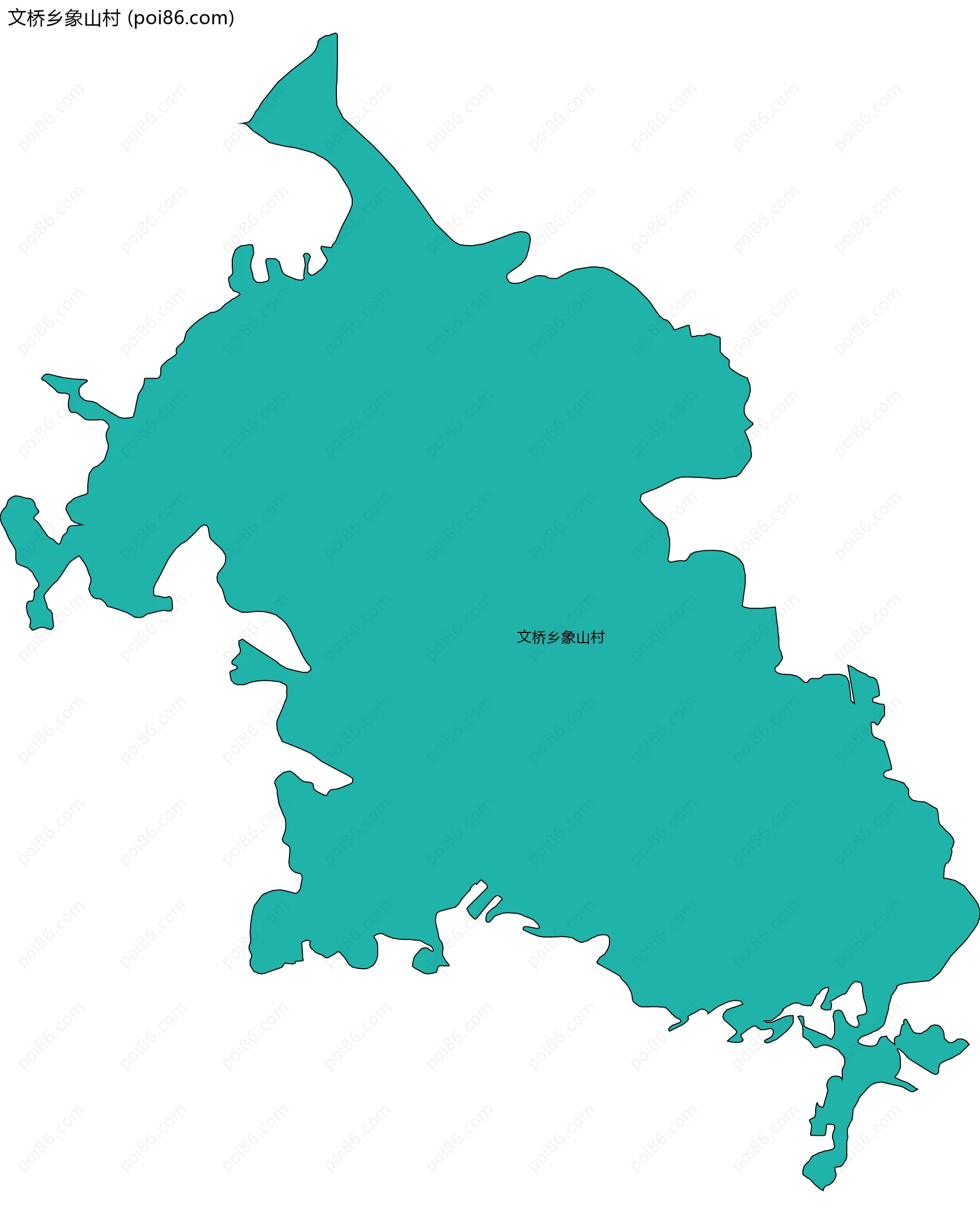 文桥乡象山村边界地图